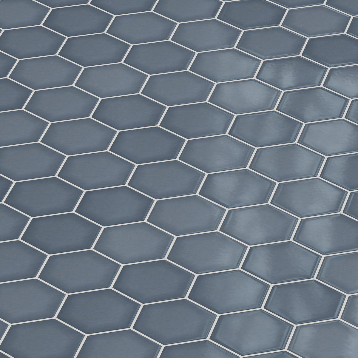 6" Hexagon Original Ceramic Tile in Nautical Gloss