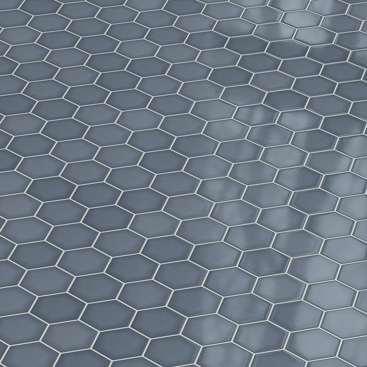 6" Hexagon Original Ceramic Tile in Nautical Gloss