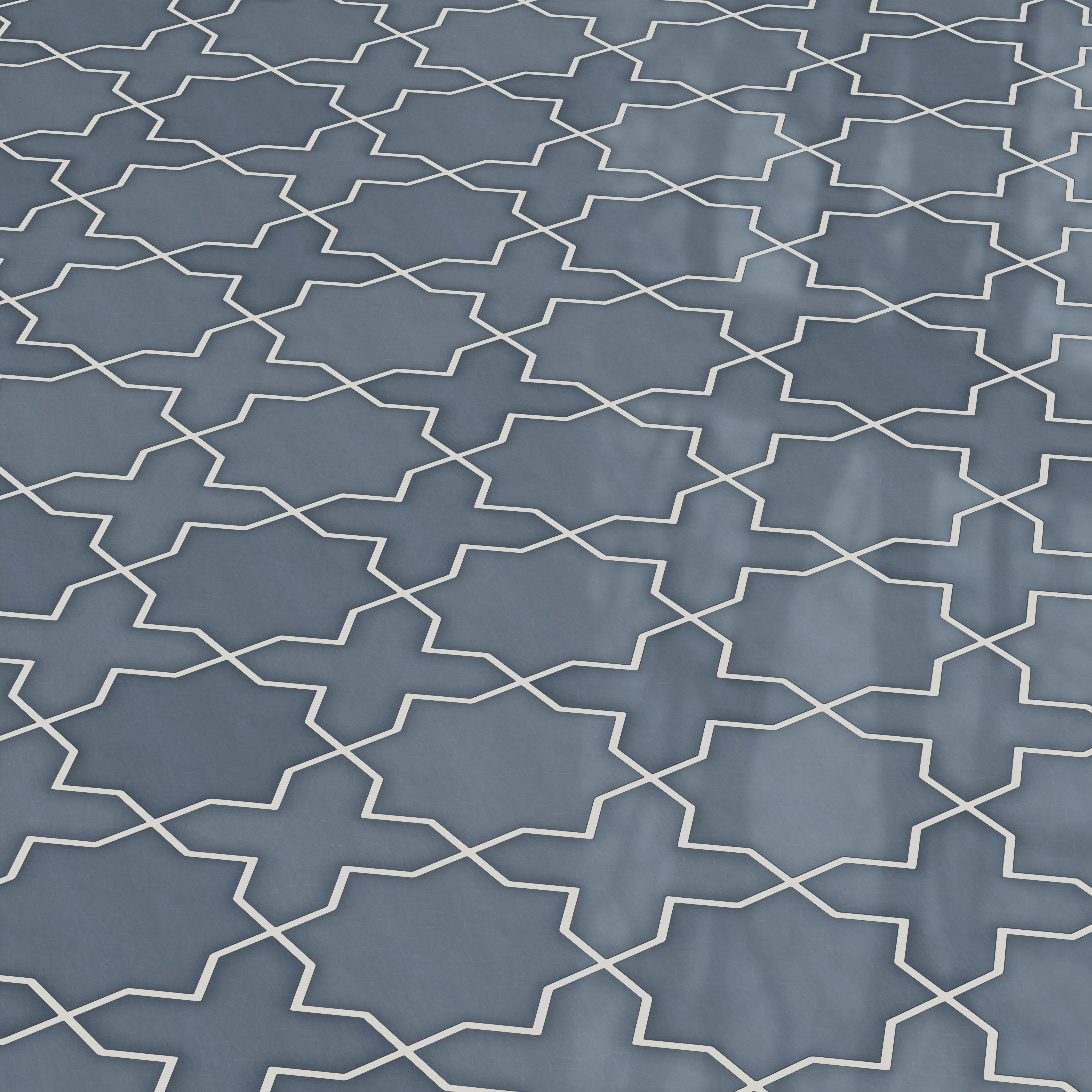Star & Cross Original Ceramic Tile in Nautical Gloss