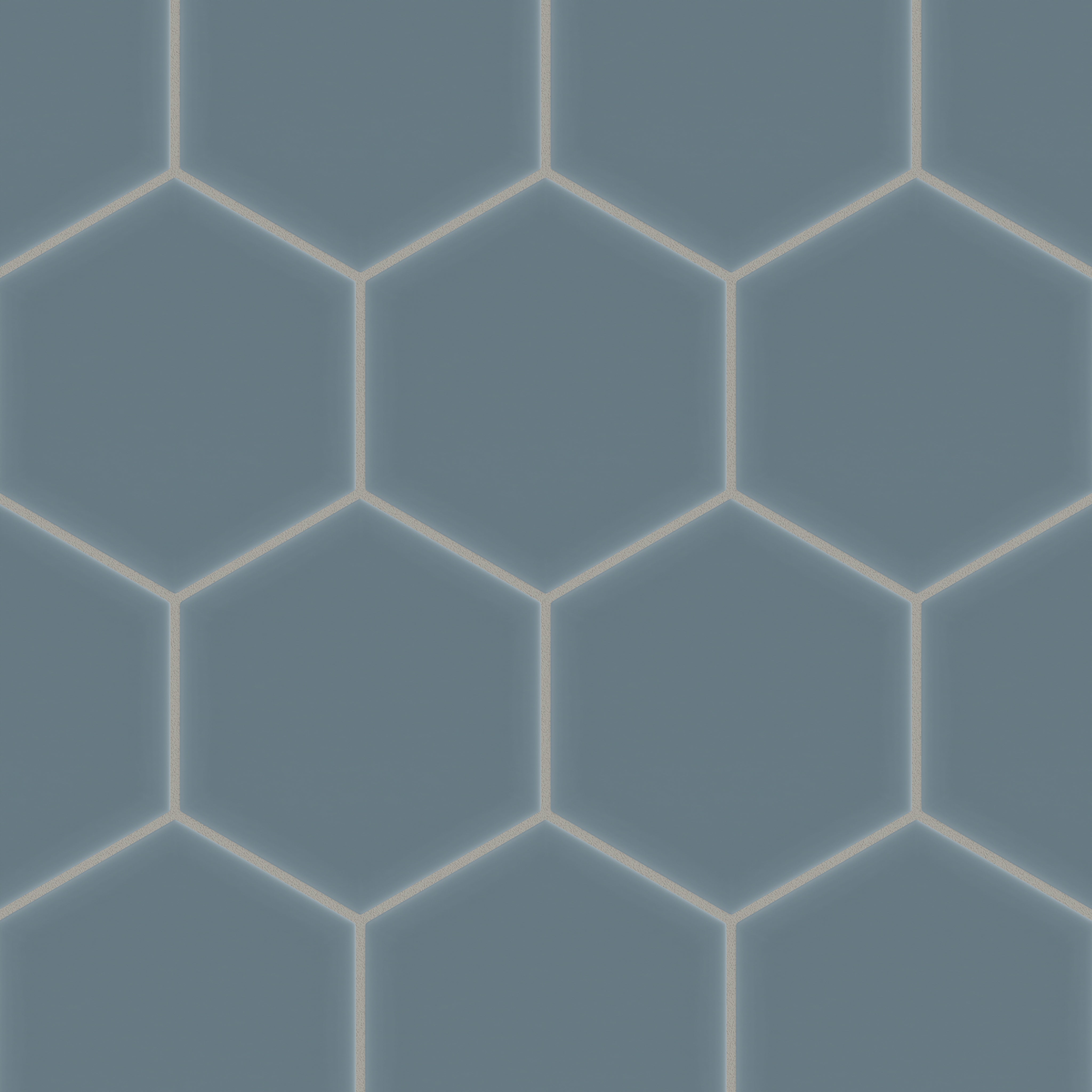8" Hexagon Original Ceramic Tile in Nautical Matte