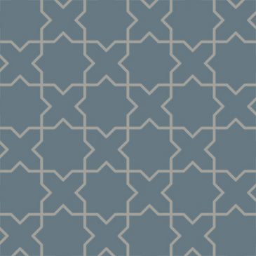 Mini Star & Cross Original Ceramic Tile in Nautical Matte