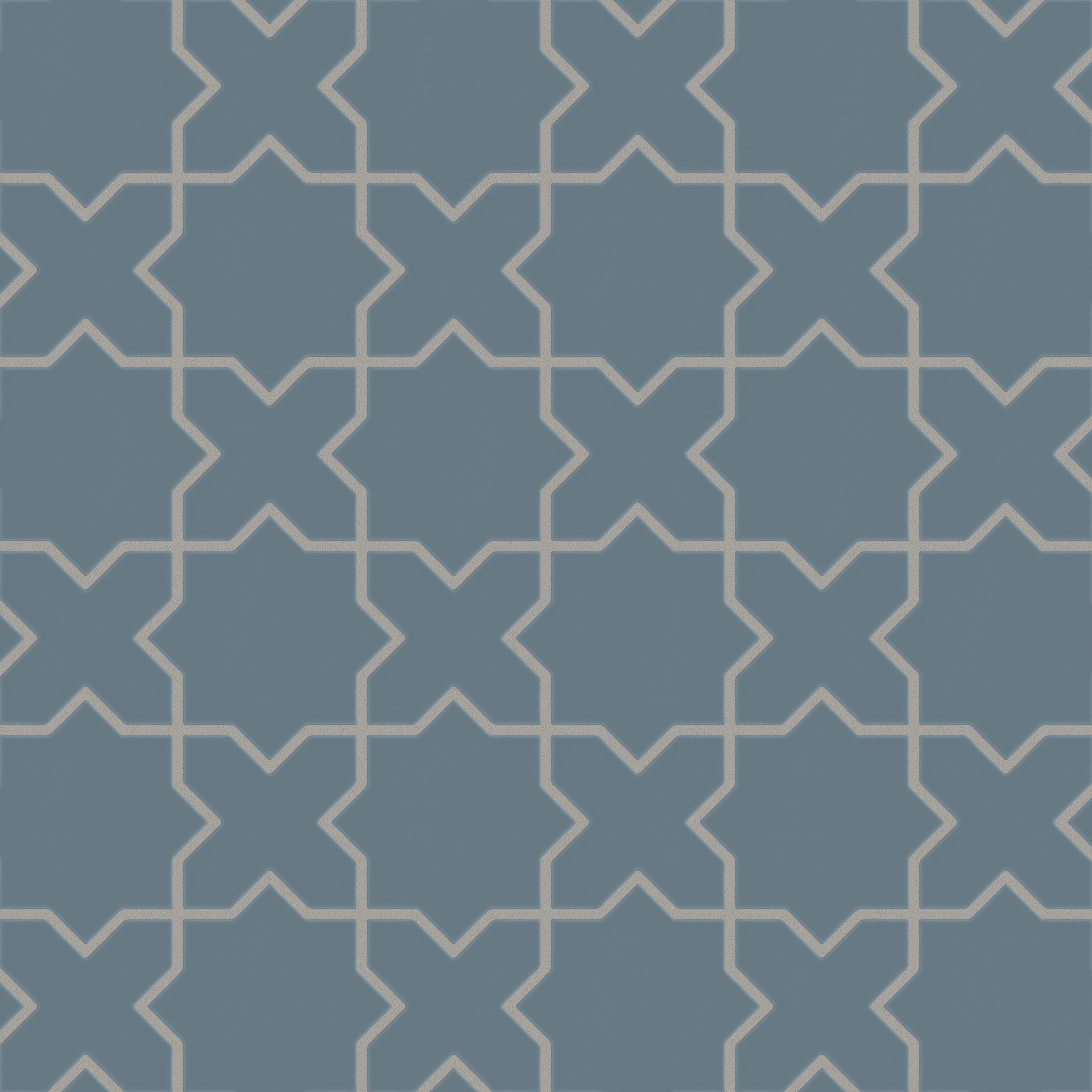Mini Star & Cross Original Ceramic Tile in Nautical Matte