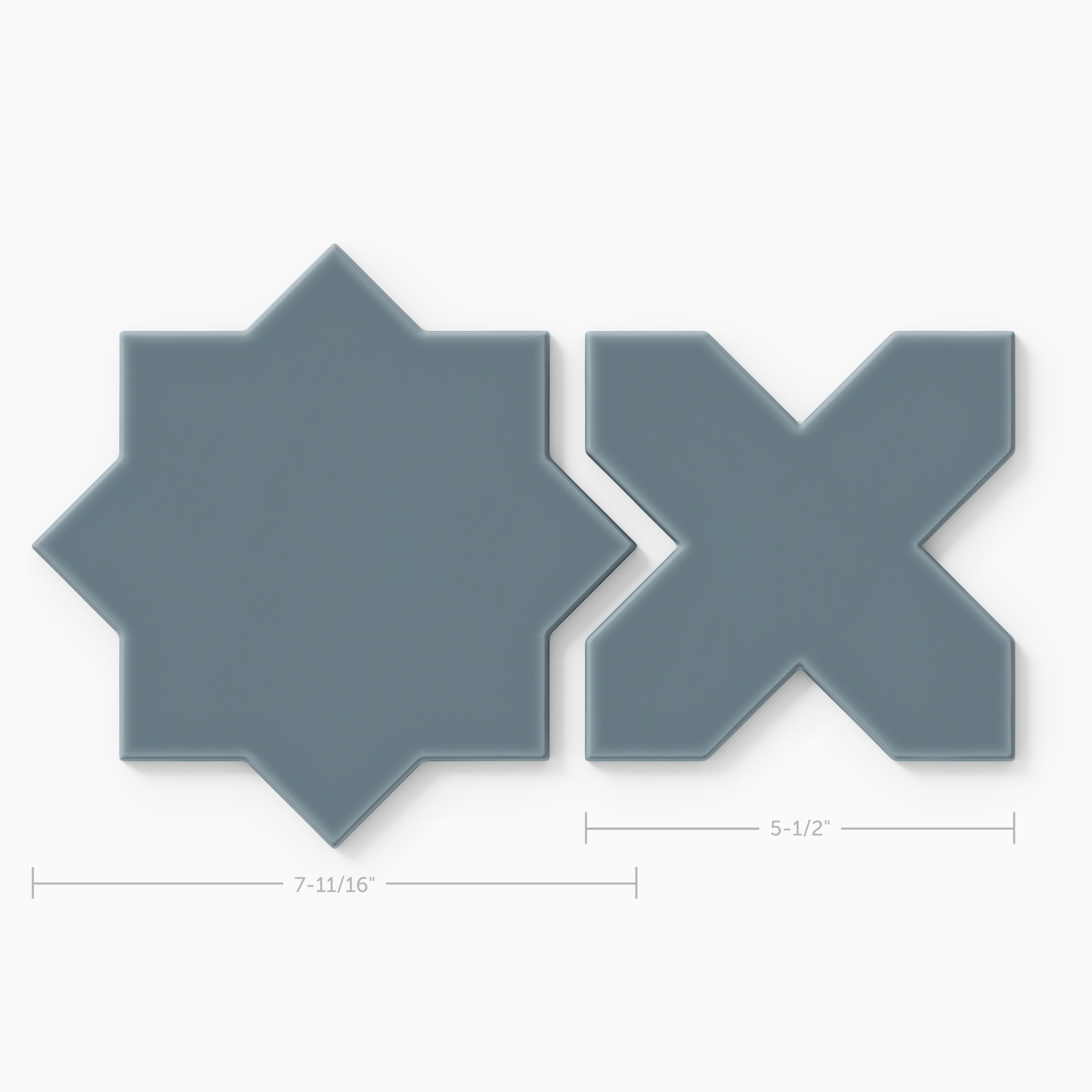 Star & Cross Original Ceramic Tile in Nautical Matte