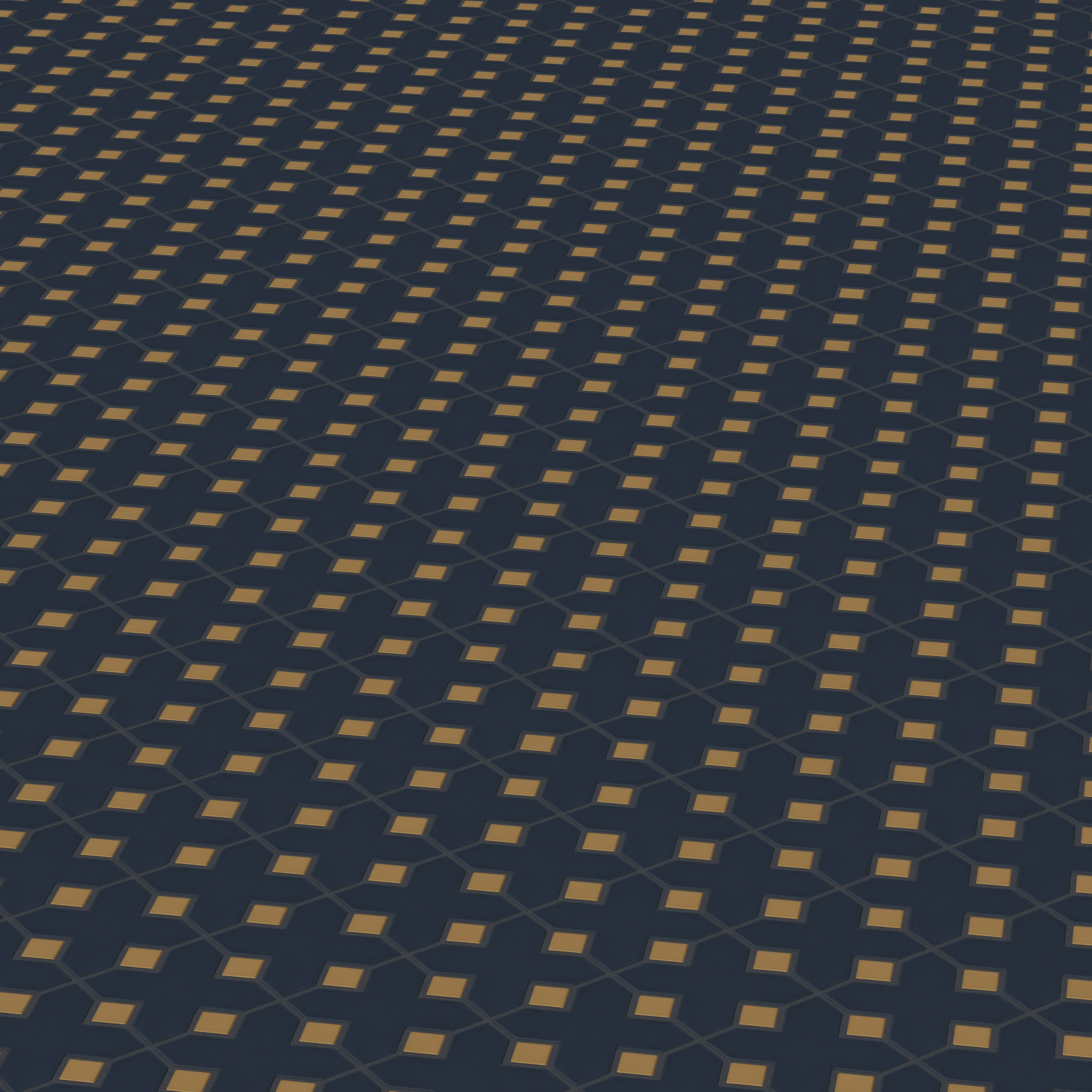 Hacienda Sheeted Original Ceramic Tile in Navy Blue Matte & Chaparral Matte