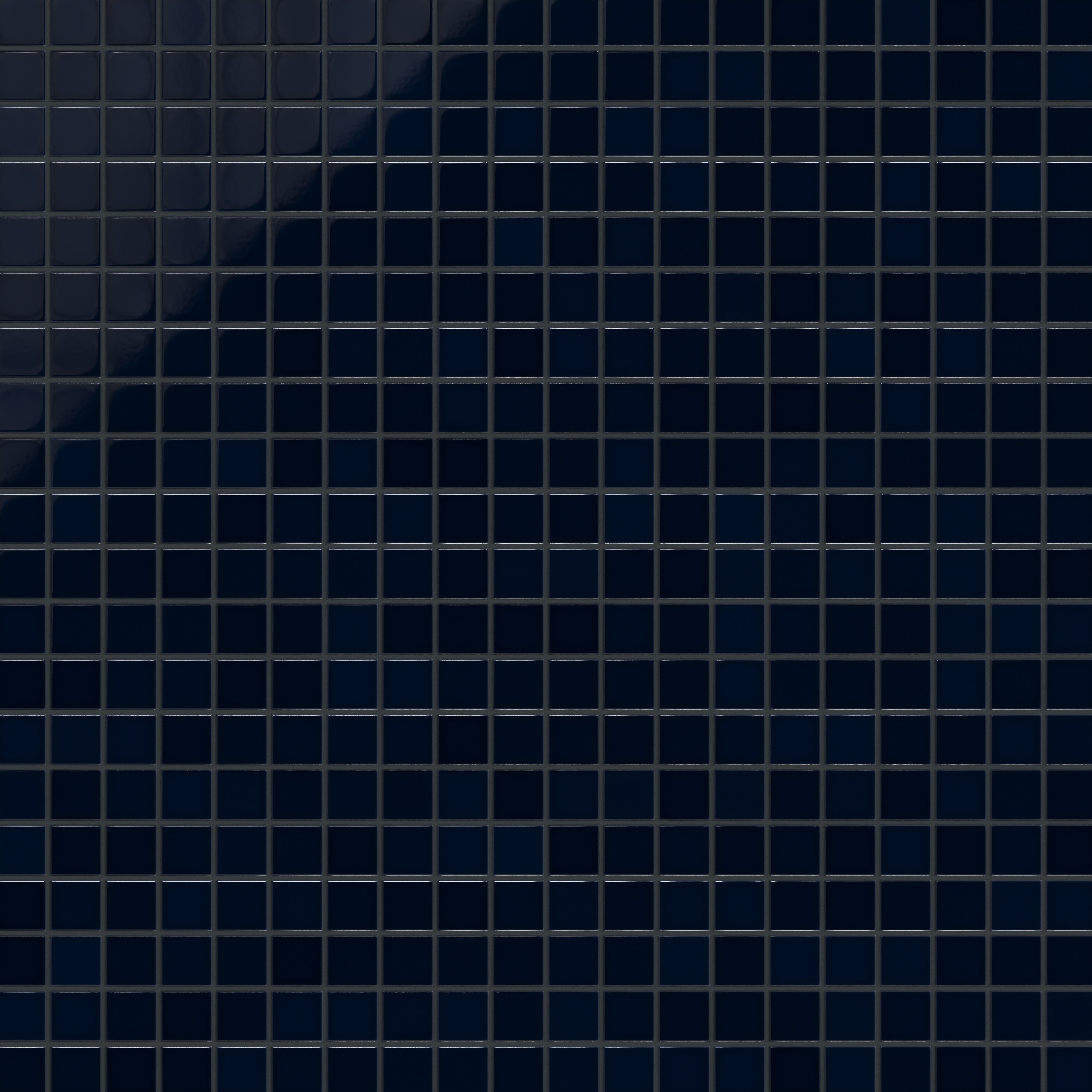 2x2 Straight Set Sheeted Original Ceramic Mosaic Tile in Navy Blue Gloss