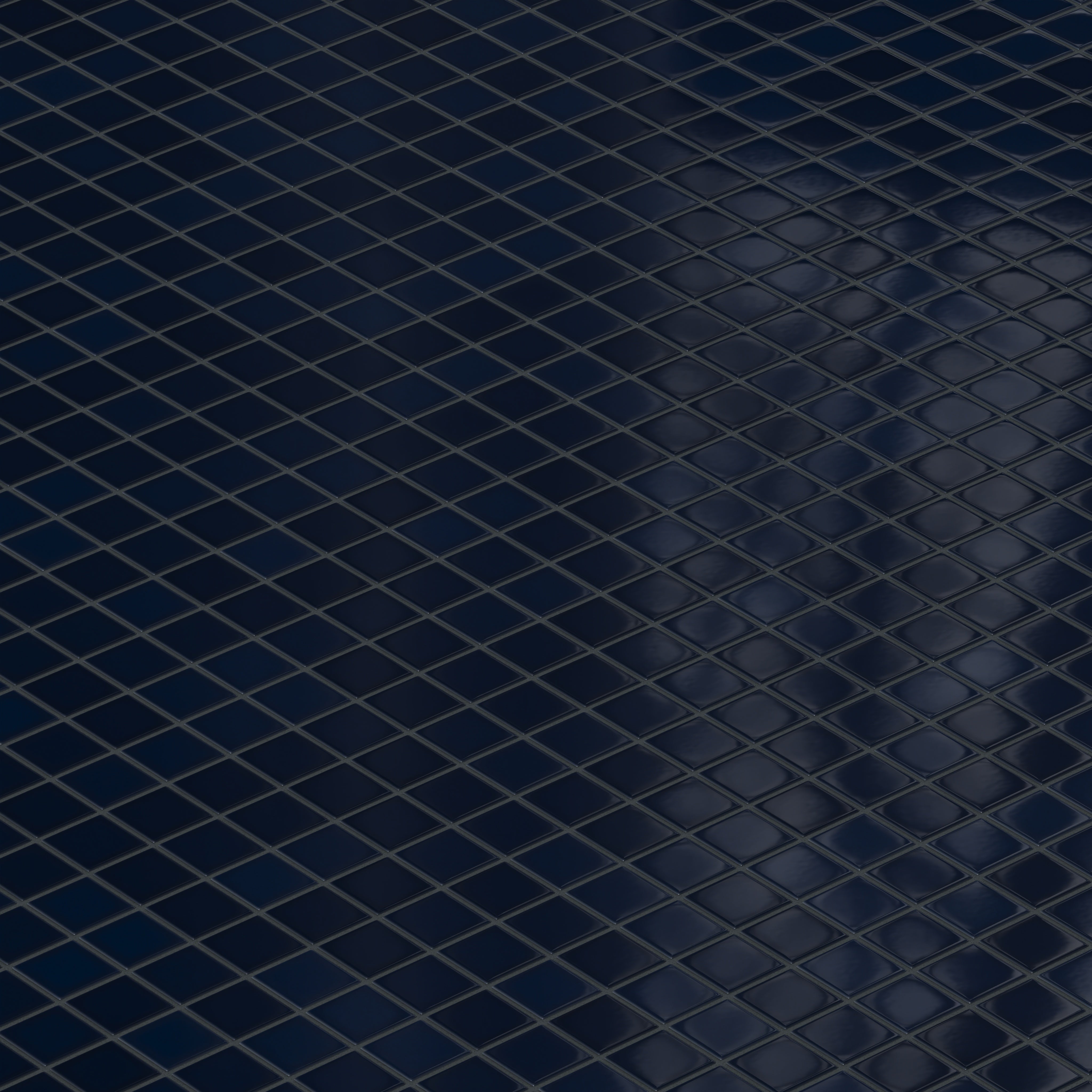 2x2 Straight Set Sheeted Original Ceramic Mosaic Tile in Navy Blue Gloss