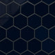 6" Hexagon Original Ceramic Tile in Navy Blue Gloss