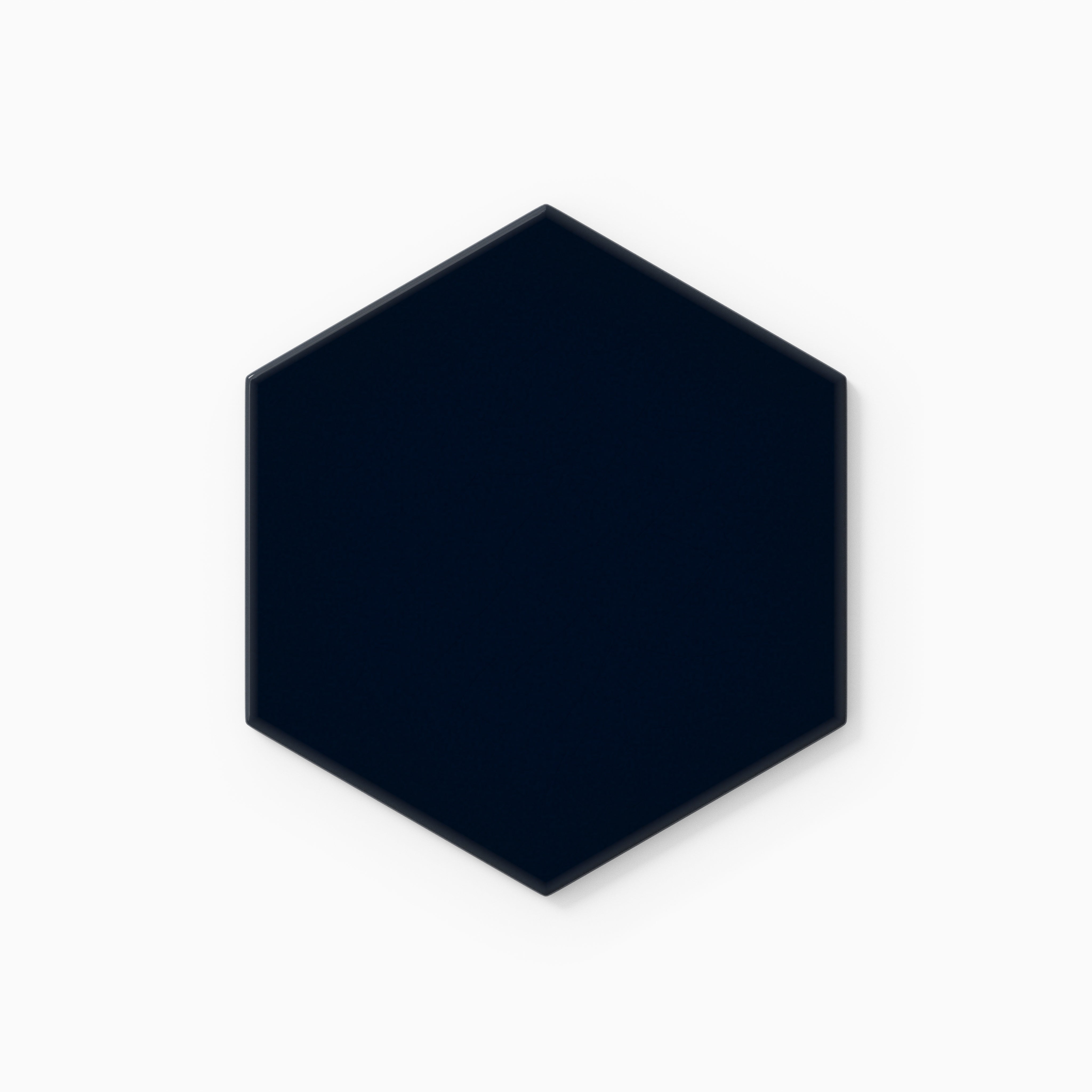 6" Hexagon Original Ceramic Tile in Navy Blue Gloss