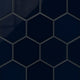8" Hexagon Original Ceramic Tile in Navy Blue Gloss