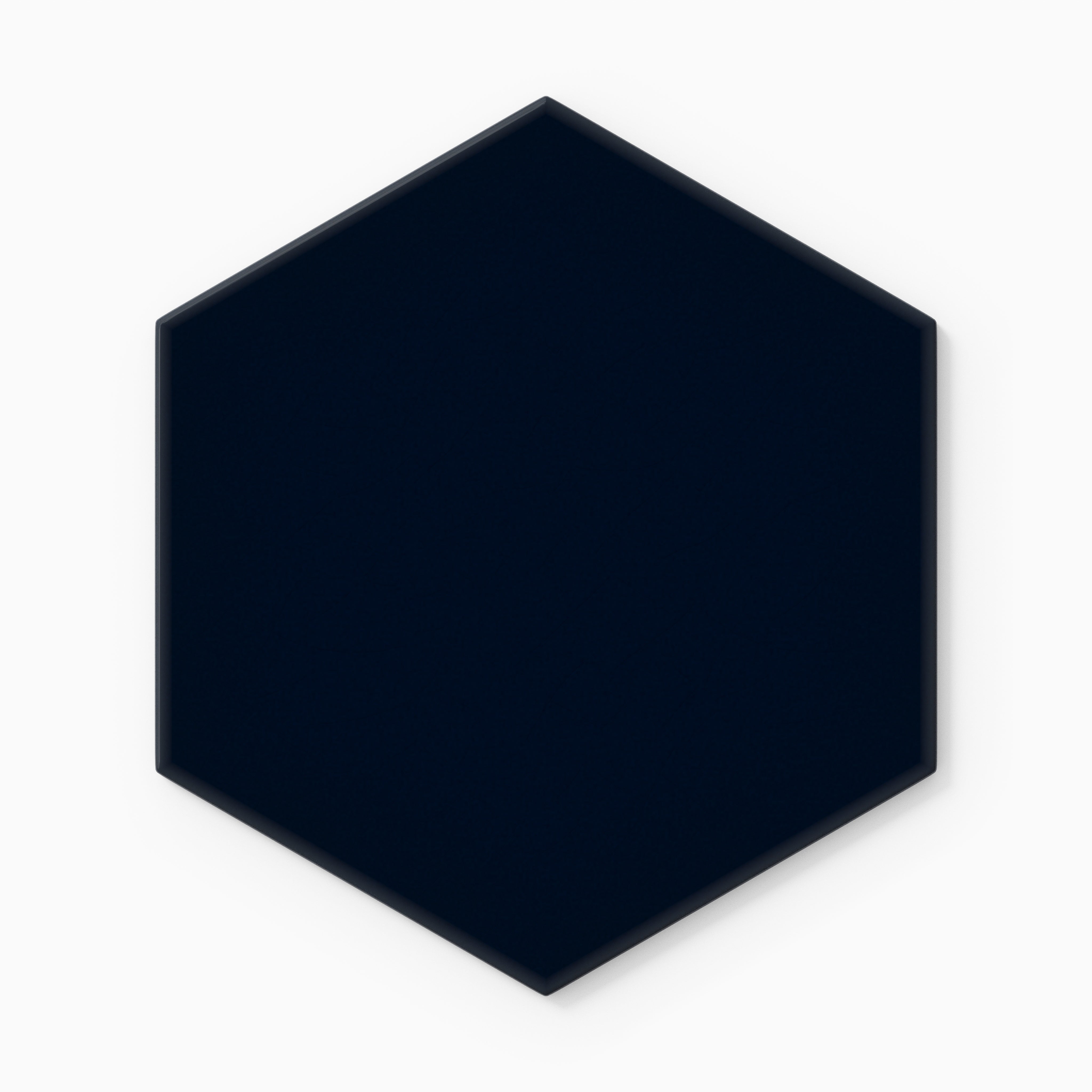 8" Hexagon Original Ceramic Tile in Navy Blue Matte