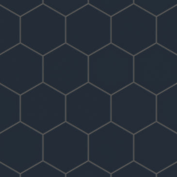 6" Hexagon Original Ceramic Tile in Navy Blue Matte