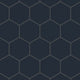 6" Hexagon Original Ceramic Tile in Navy Blue Matte