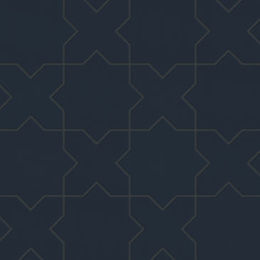 Star & Cross Original Ceramic Tile in Navy Blue Matte
