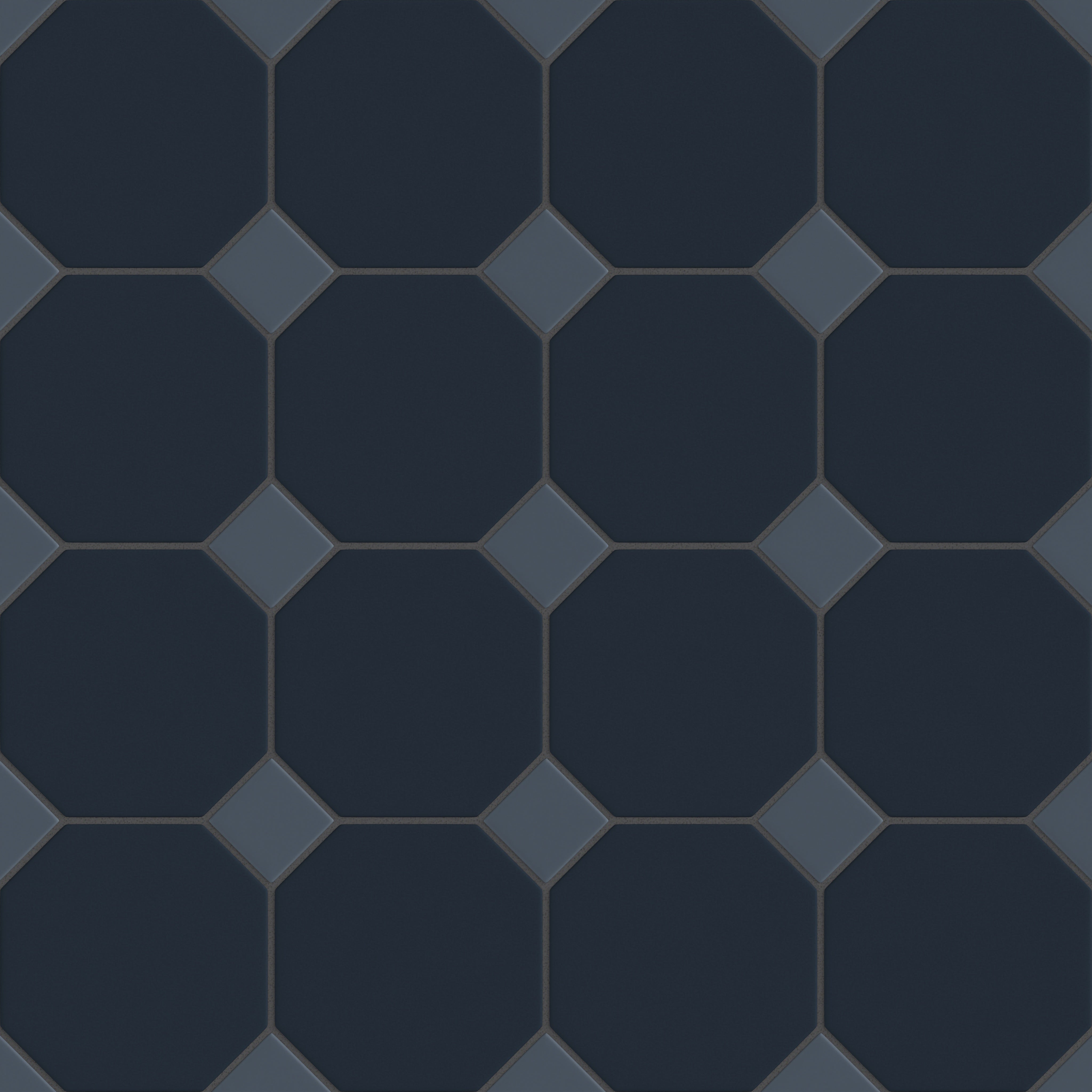 Gramercy Original Ceramic Tile in Navy Blue Matte & Slate Blue Matte