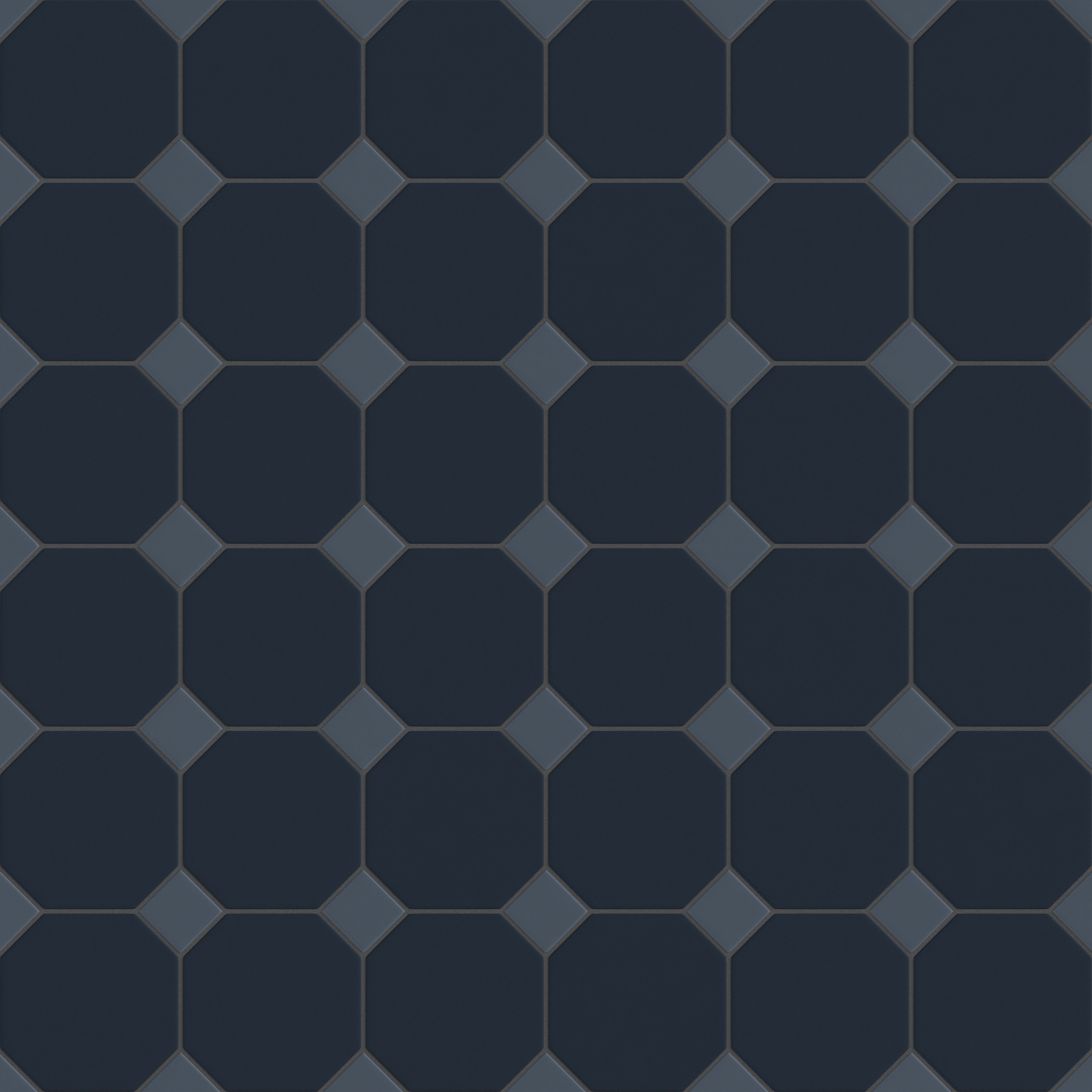 Gramercy Original Ceramic Tile in Navy Blue Matte & Slate Blue Matte