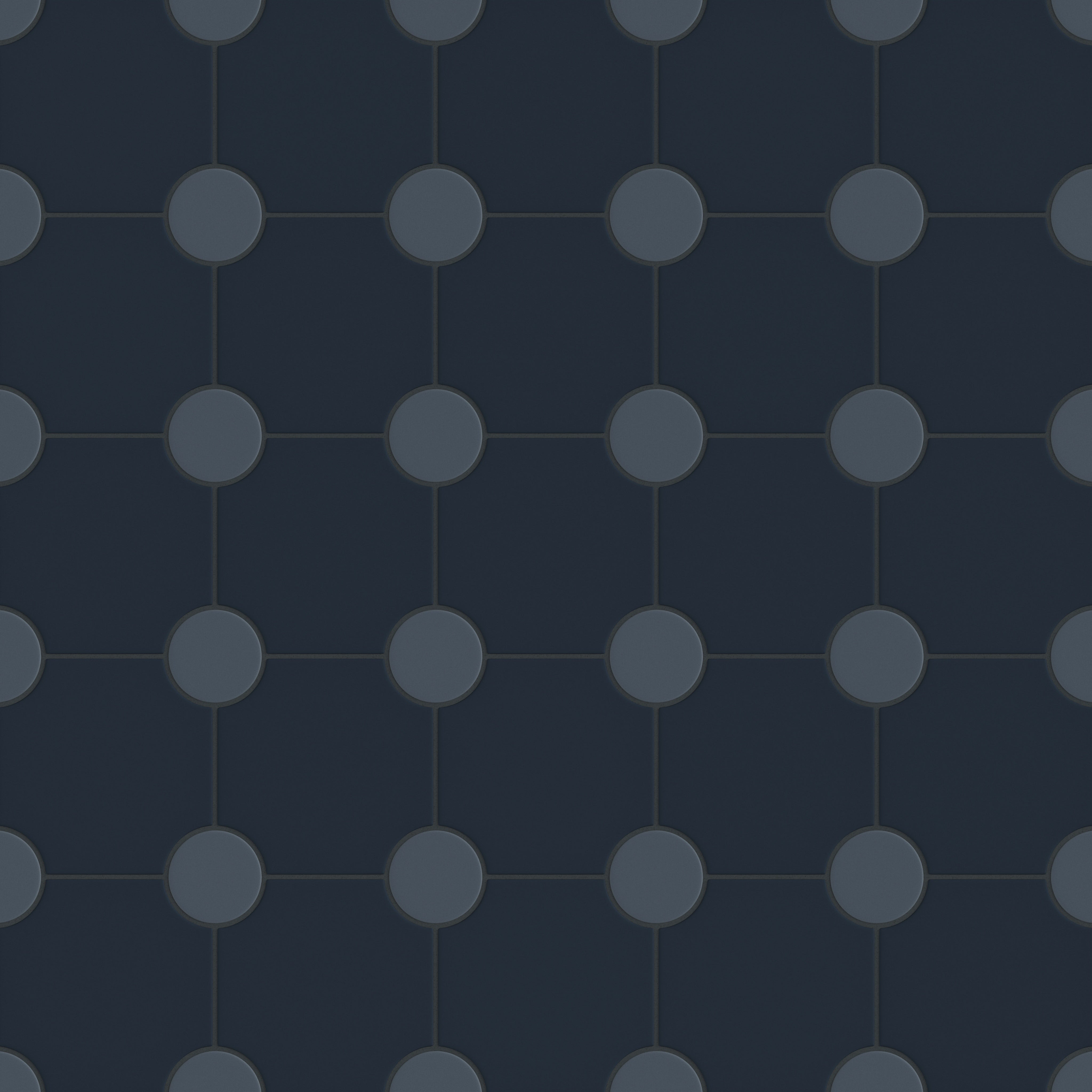 Portico Original Ceramic Tile in Navy Blue Matte & Slate Blue Matte