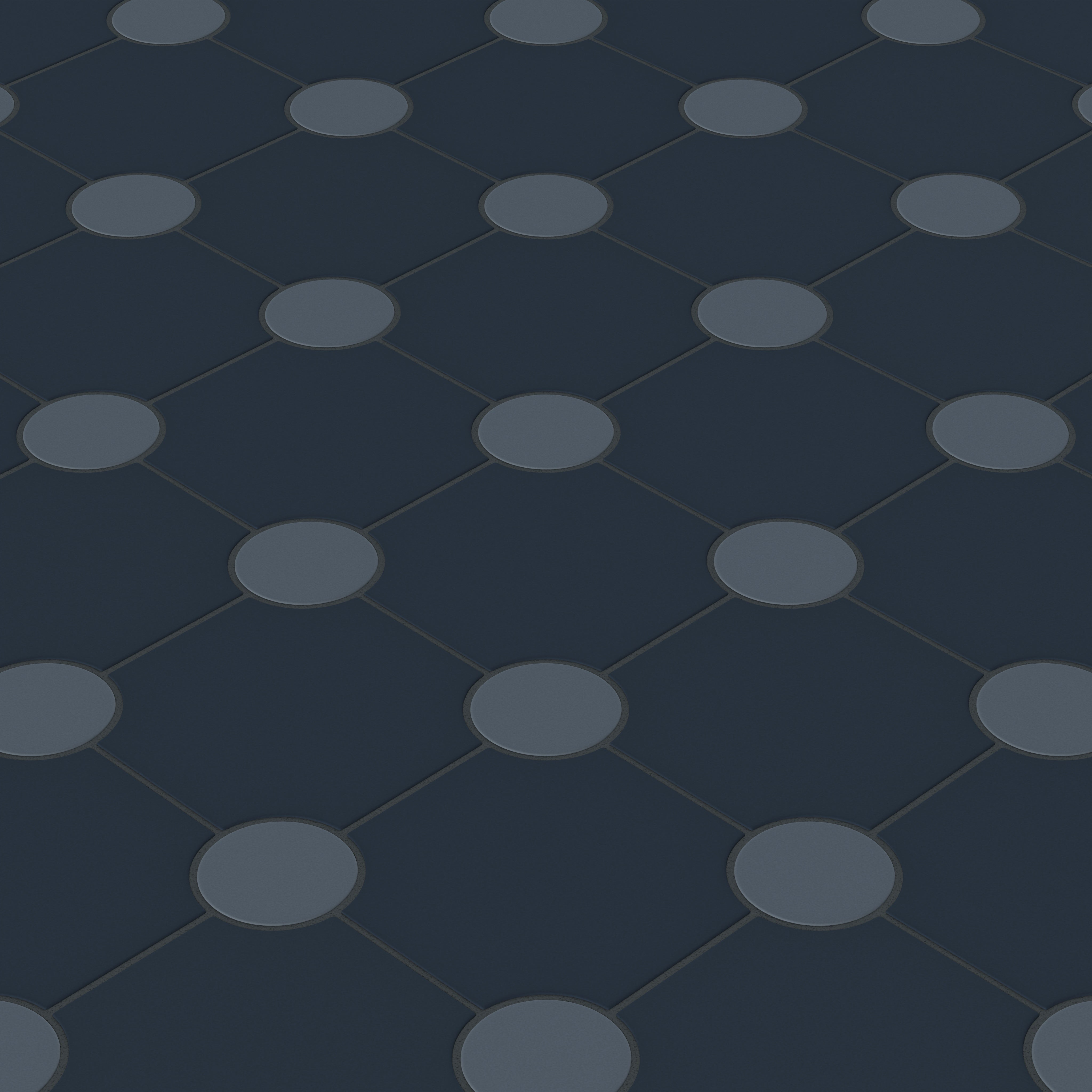 Portico Original Ceramic Tile in Navy Blue Matte & Slate Blue Matte