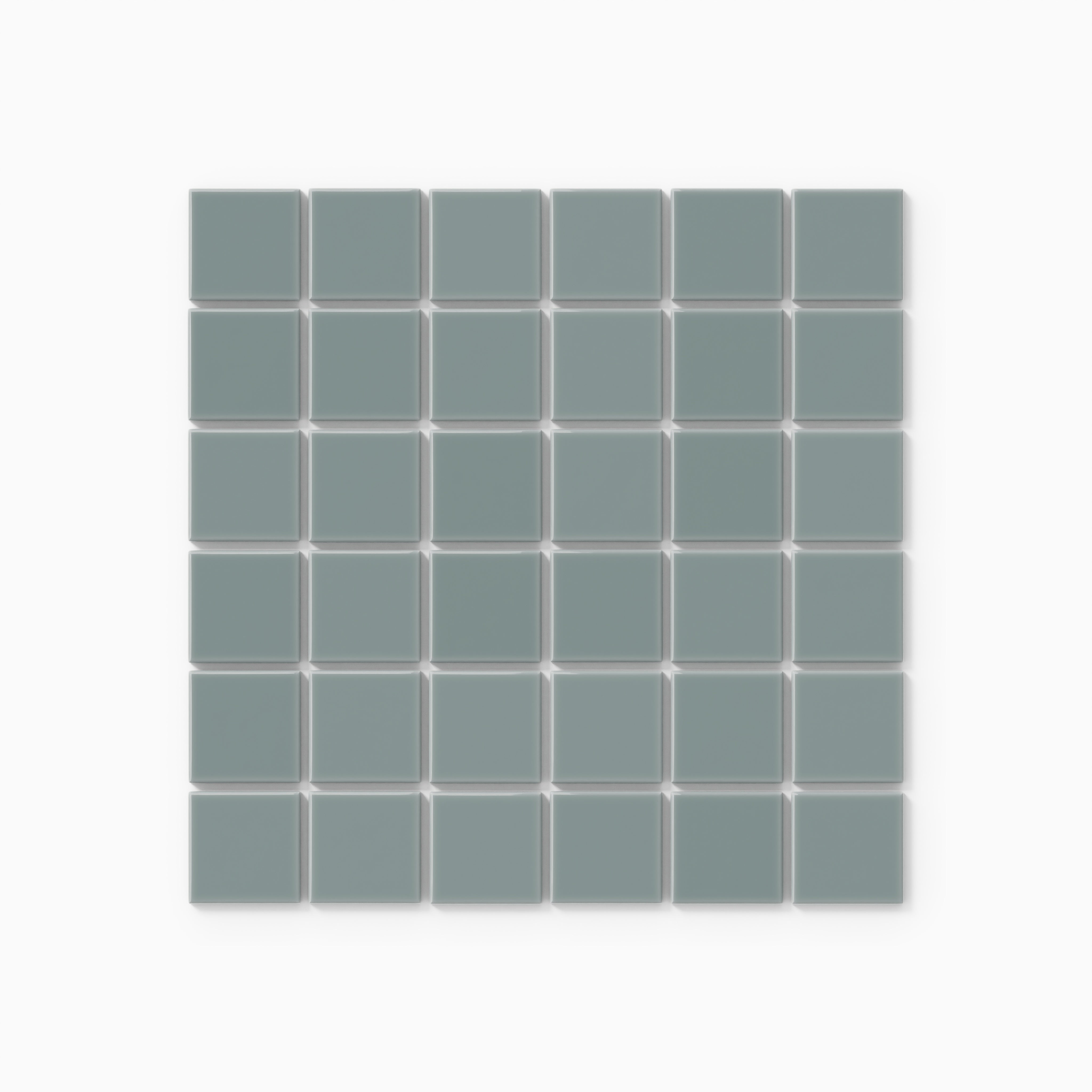 2x2 Straight Set Sheeted Natural Press Ceramic Mosaic Tile in North Fork Gloss