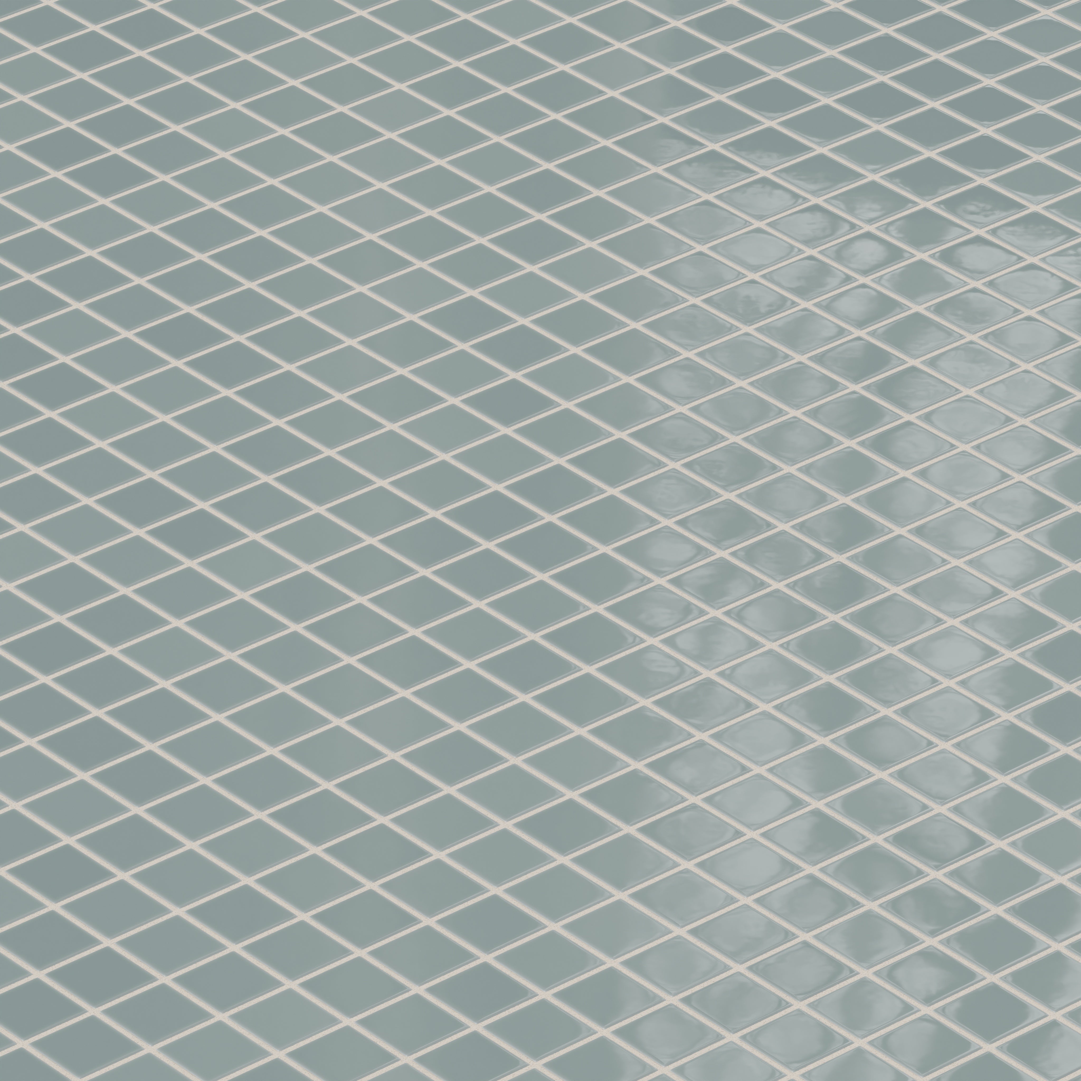 2x2 Straight Set Sheeted Natural Press Ceramic Mosaic Tile in North Fork Gloss