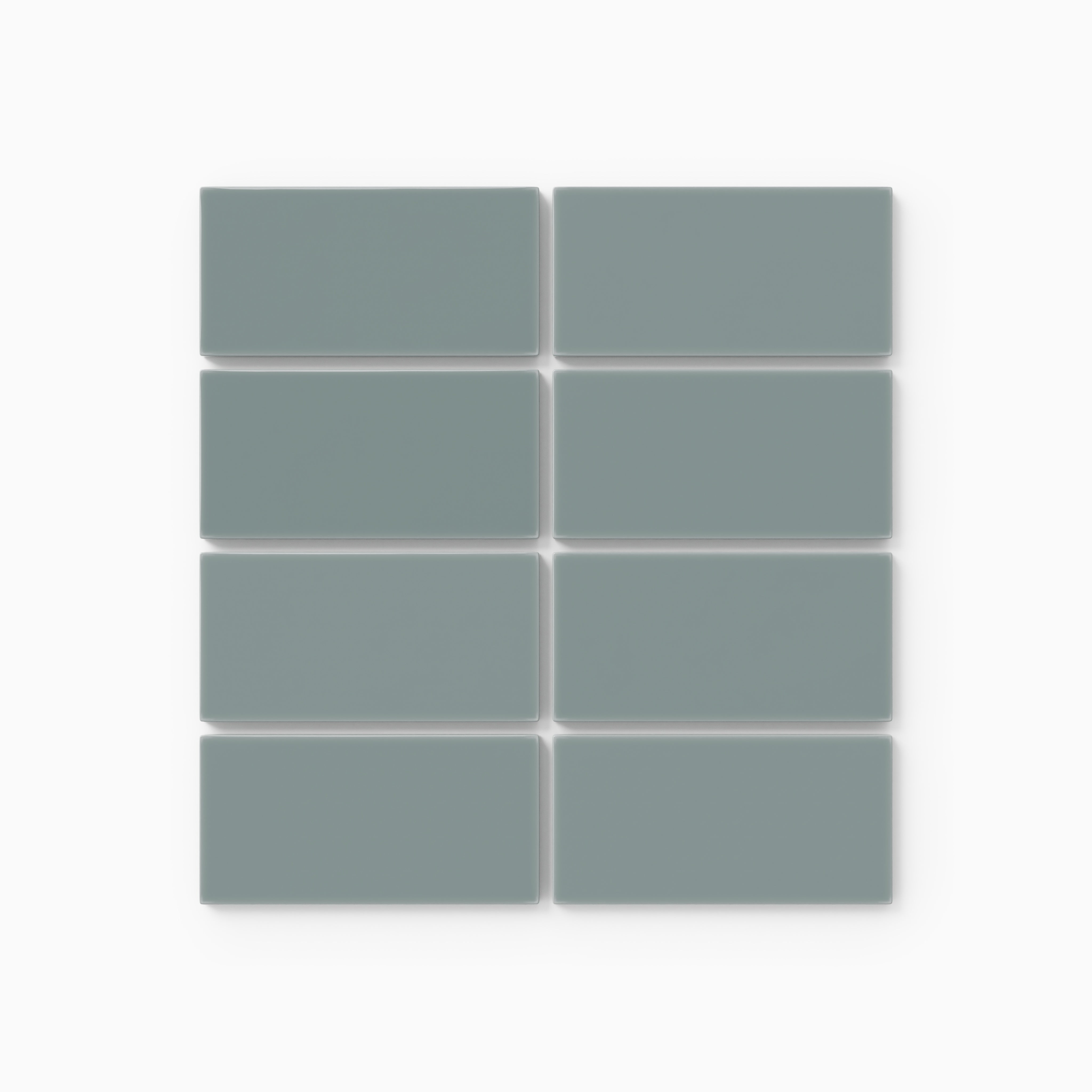2x4 Straight Set Sheeted Natural Press Ceramic Mosaic Tile in North Fork Gloss