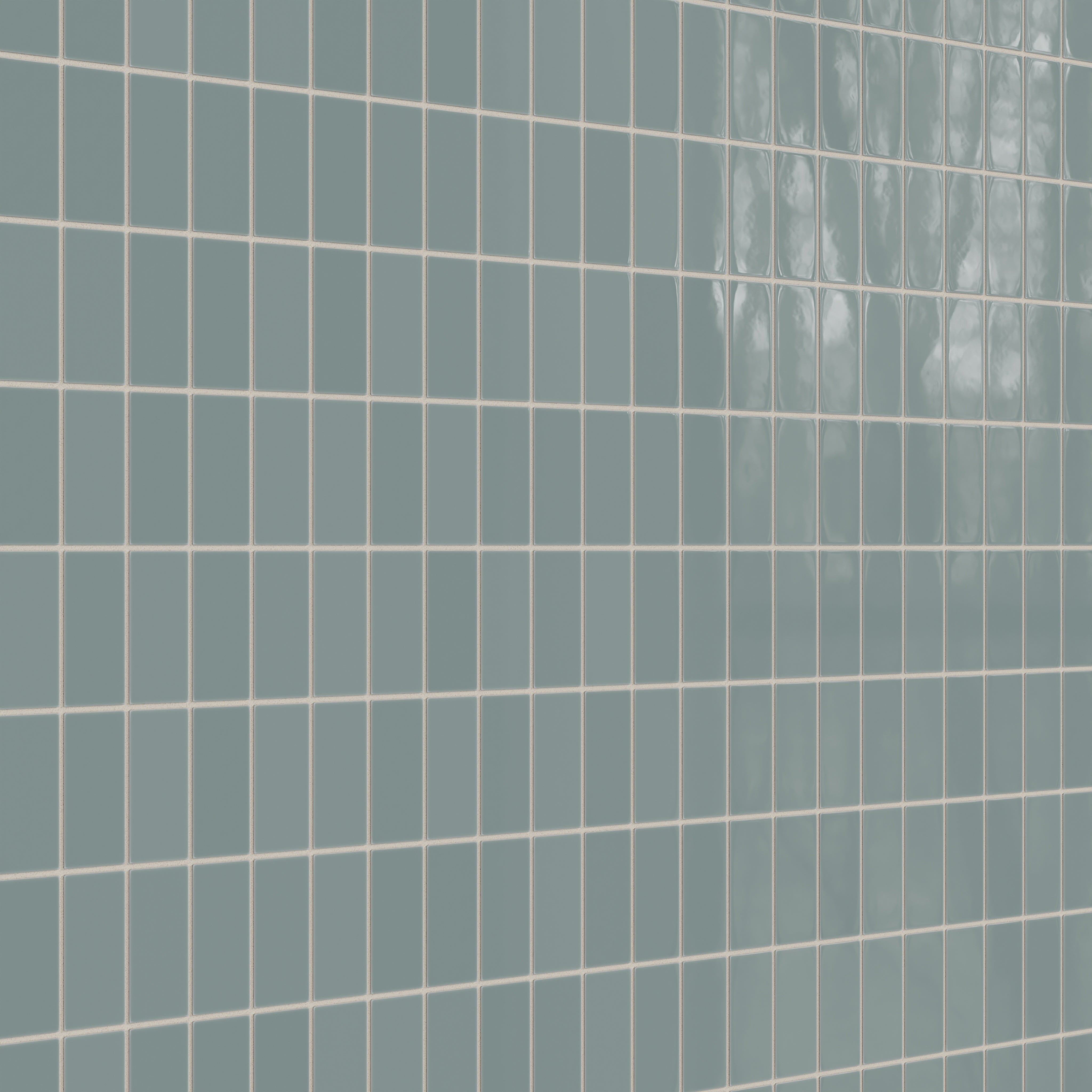2x4 Straight Set Sheeted Natural Press Ceramic Mosaic Tile in North Fork Gloss