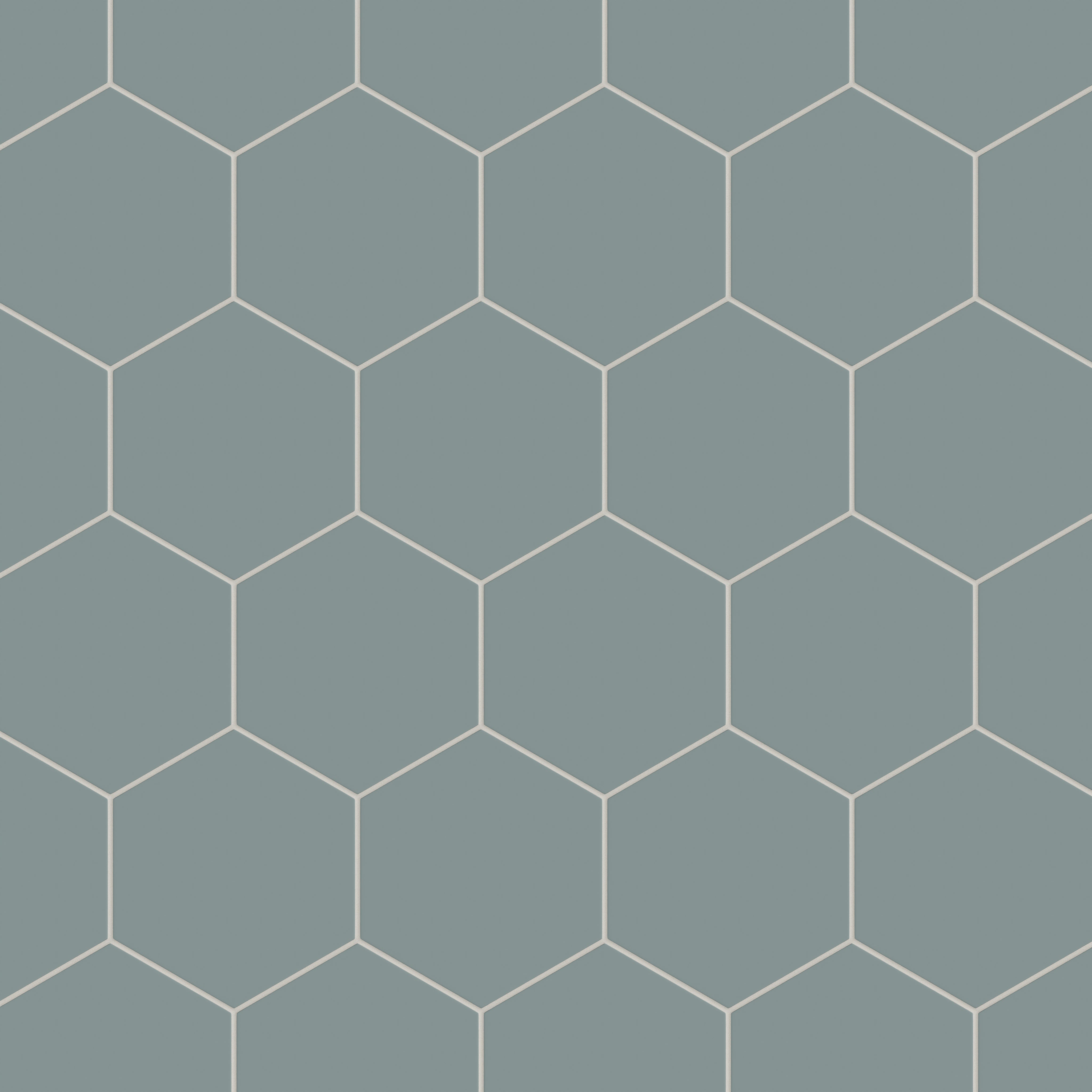 8" Hexagon Natural Press Ceramic Tile in North Fork Matte
