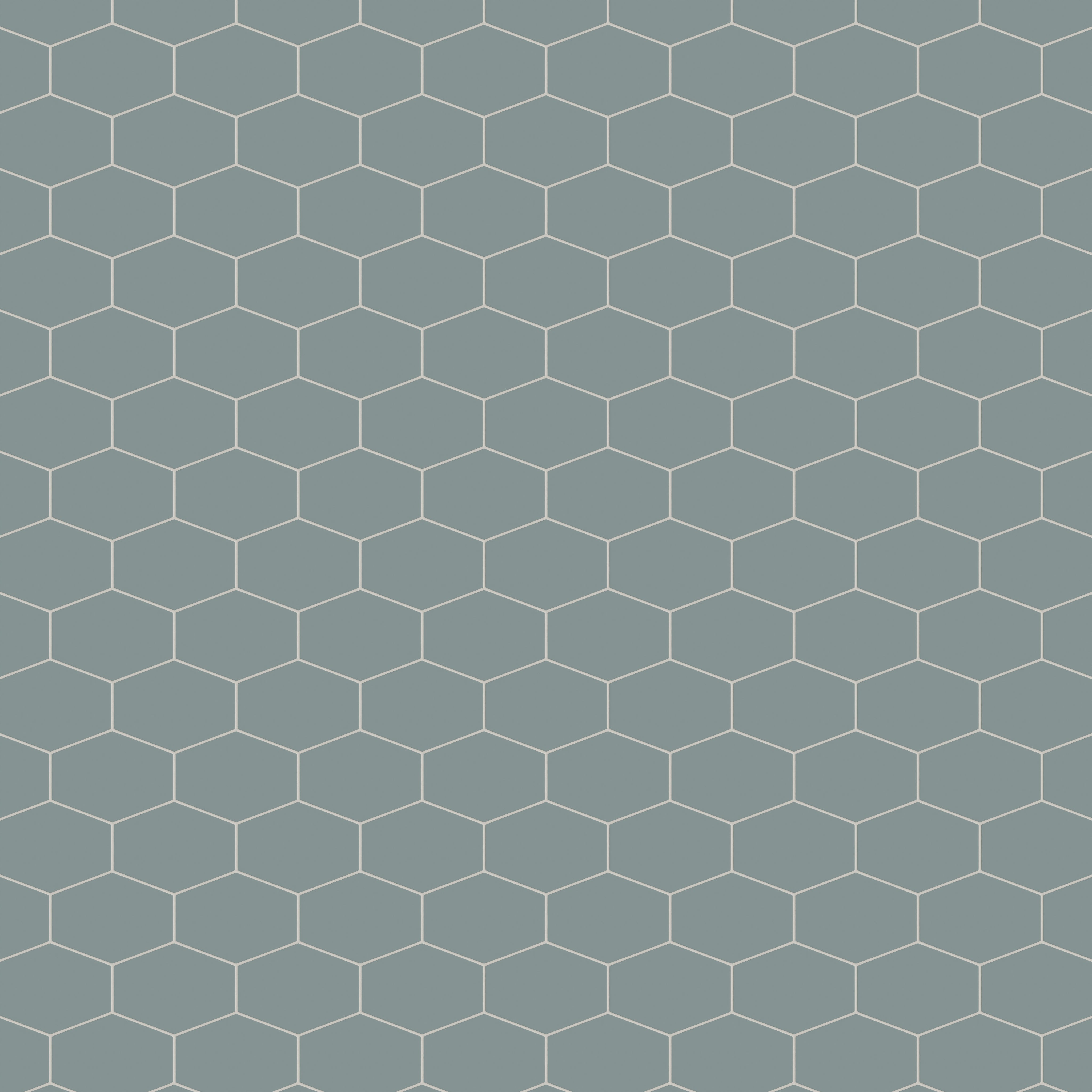 Elongated Hexagon Natural Press Ceramic Tile in North Fork Matte