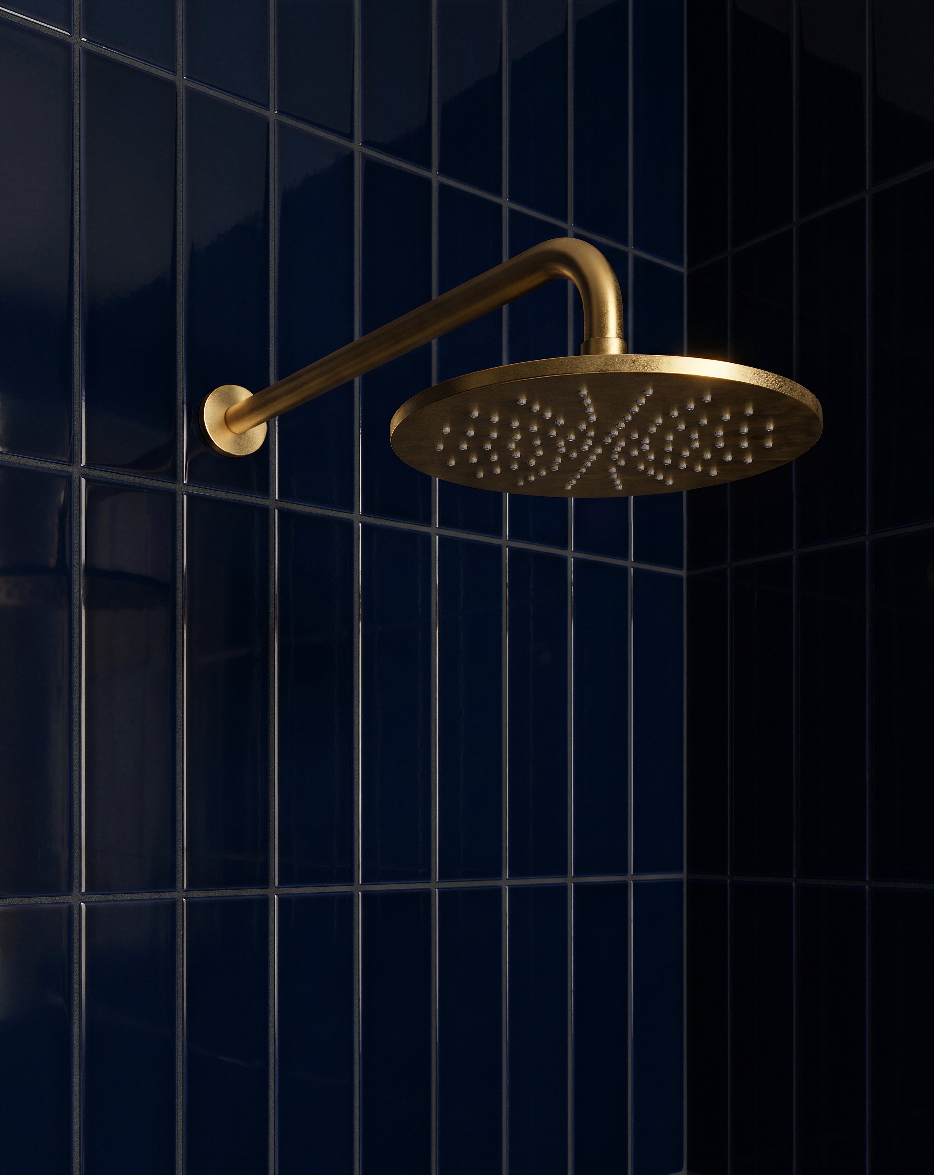 3x12 Original Ceramic Tile in Navy Blue Gloss