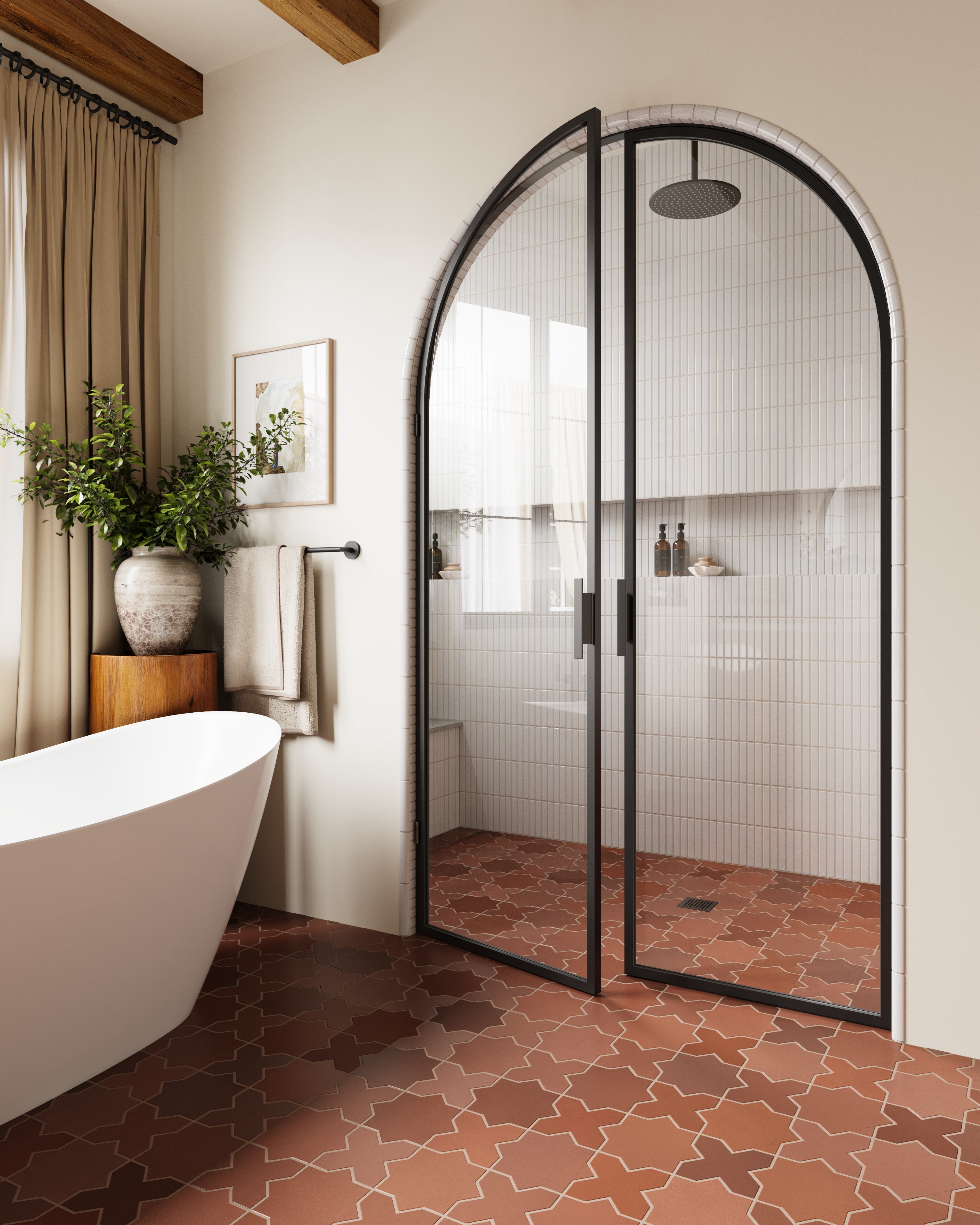 1x6 Straight Set Sheeted Original Ceramic Mosaic Tile in Frost Gloss