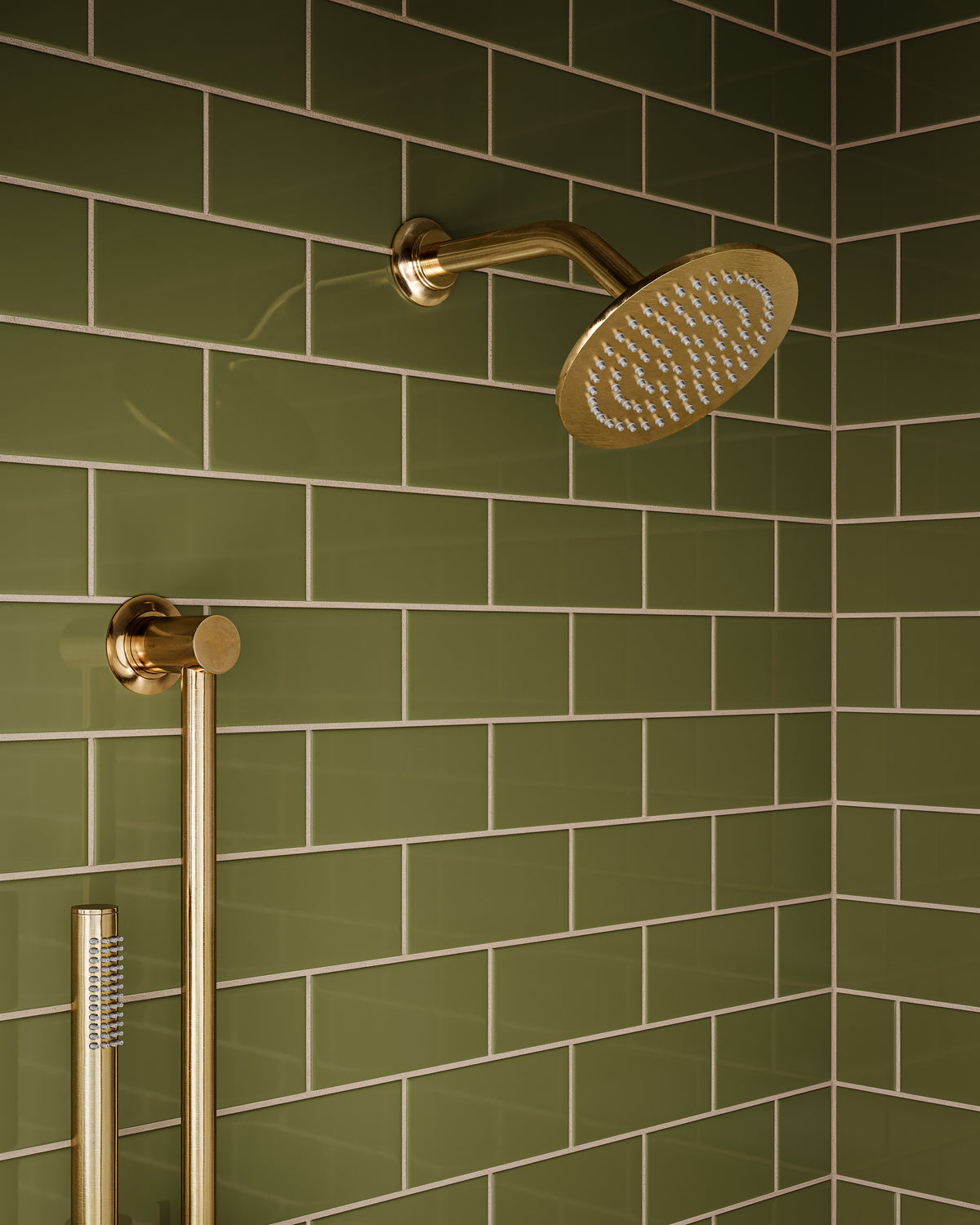 Emerson 45-Degree 8" Shower Arm with Flange in Satin Brass