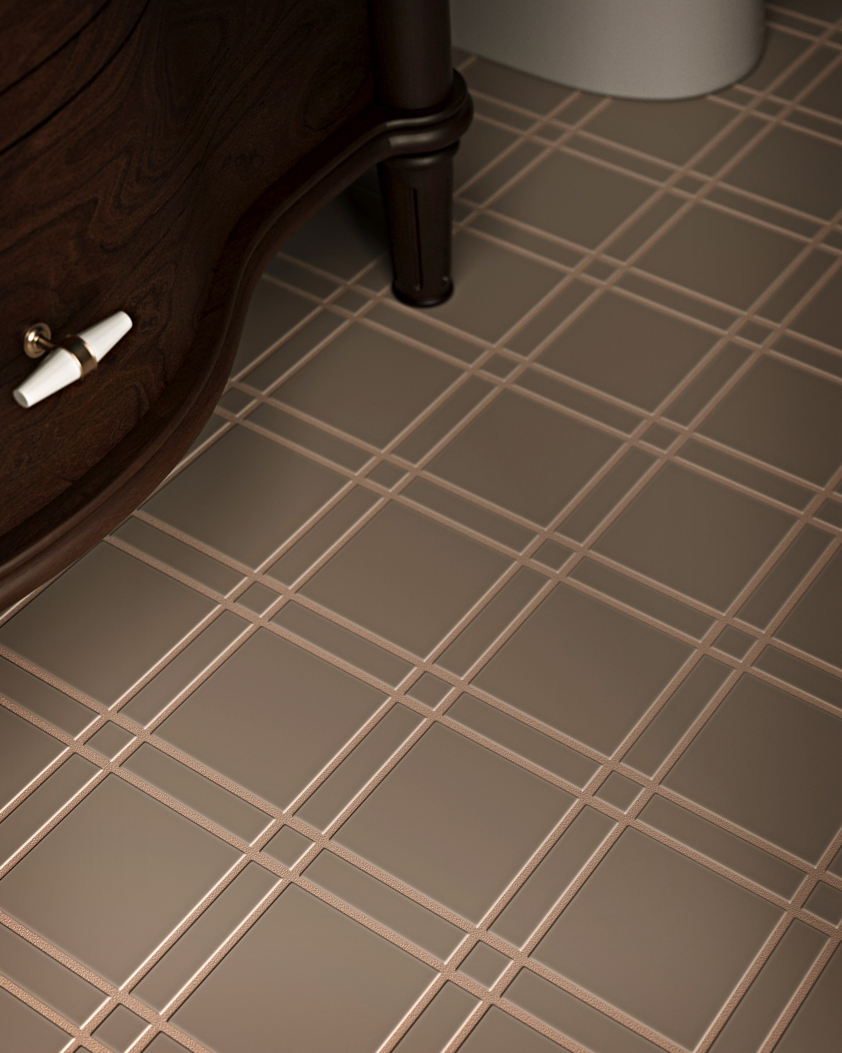 Lattice Sheeted Original Ceramic Tile in Cardamom Matte