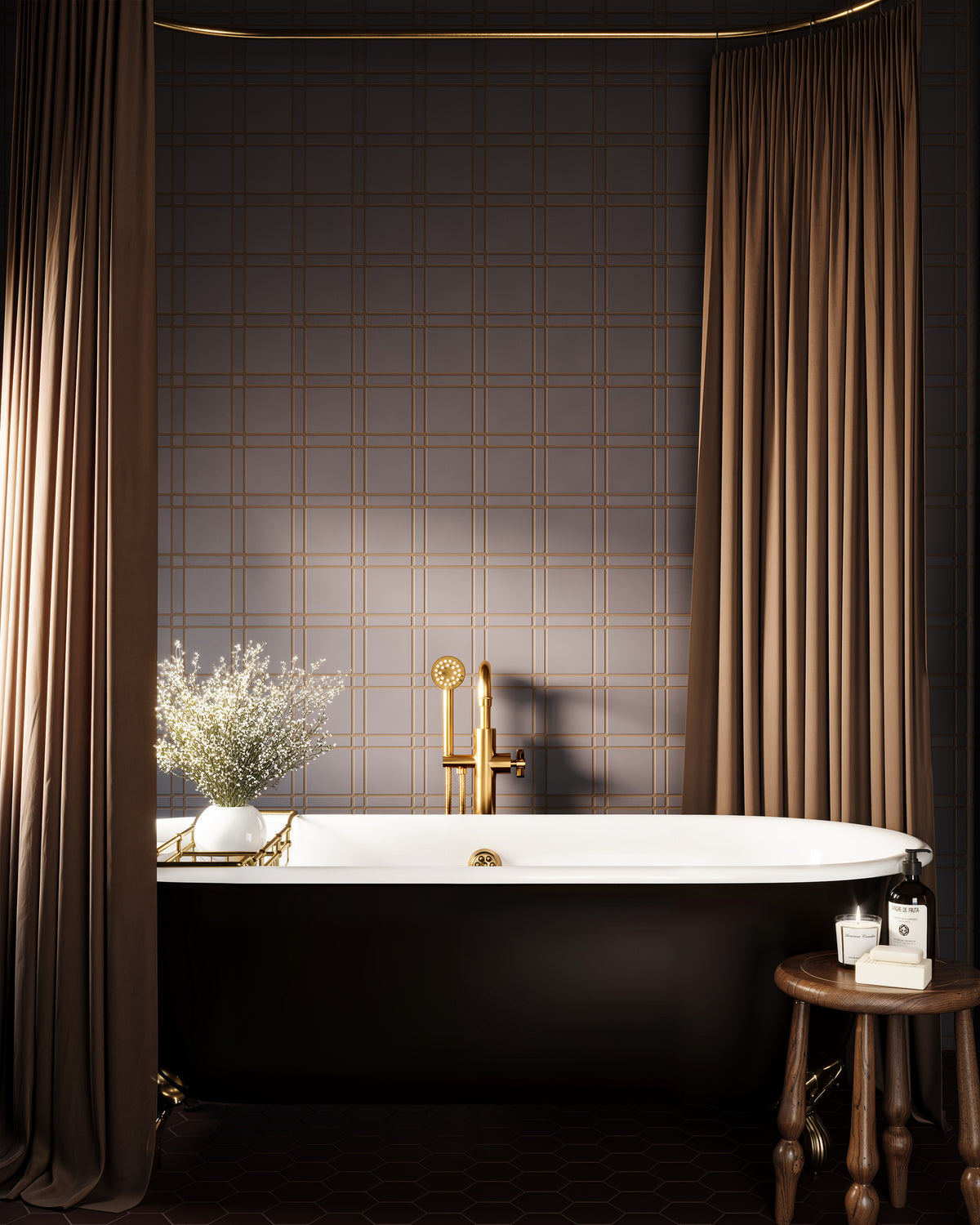 Lattice Sheeted Original Ceramic Tile in Kalamata Matte