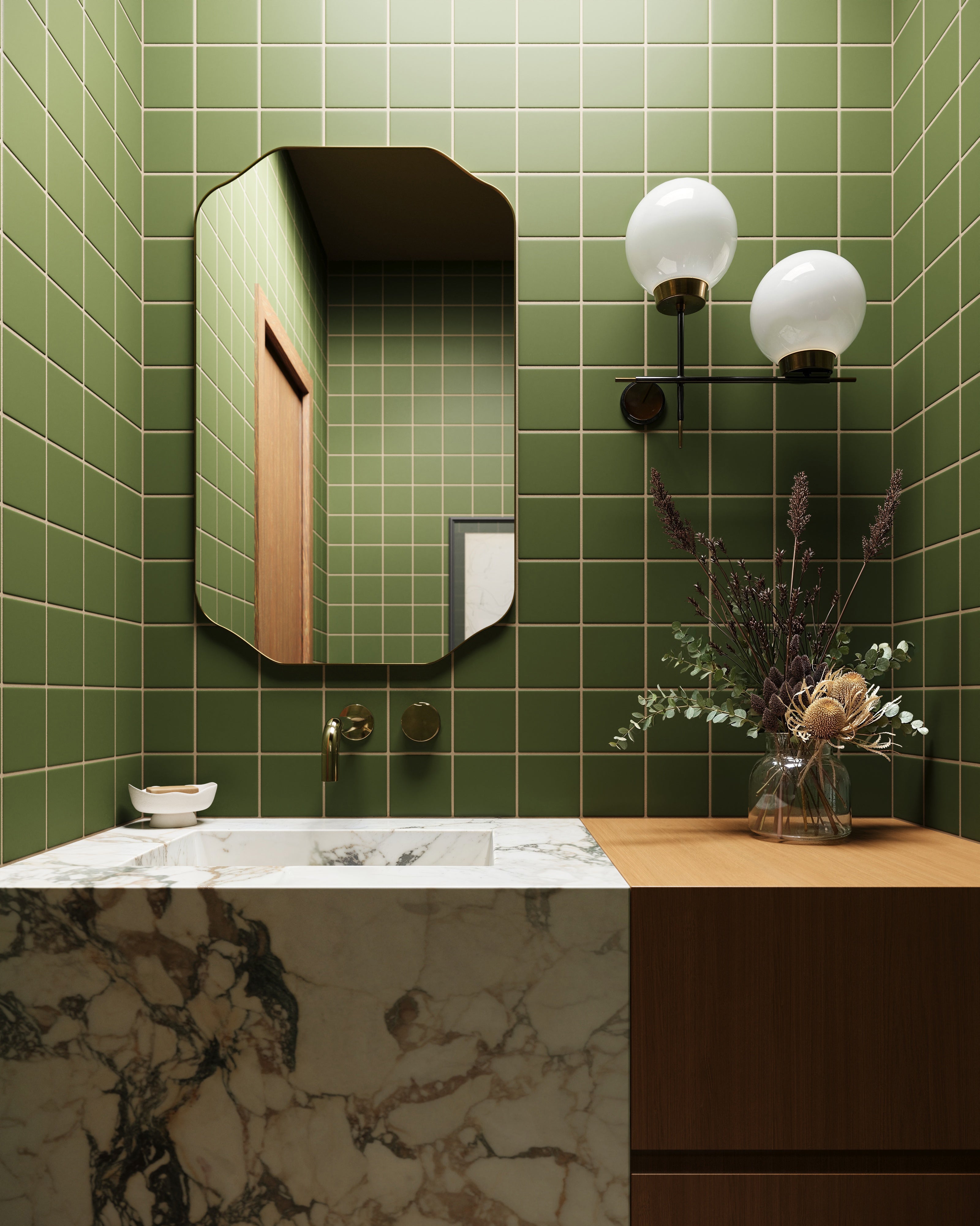 4x4 Original Ceramic Tile in Lone Pine Matte