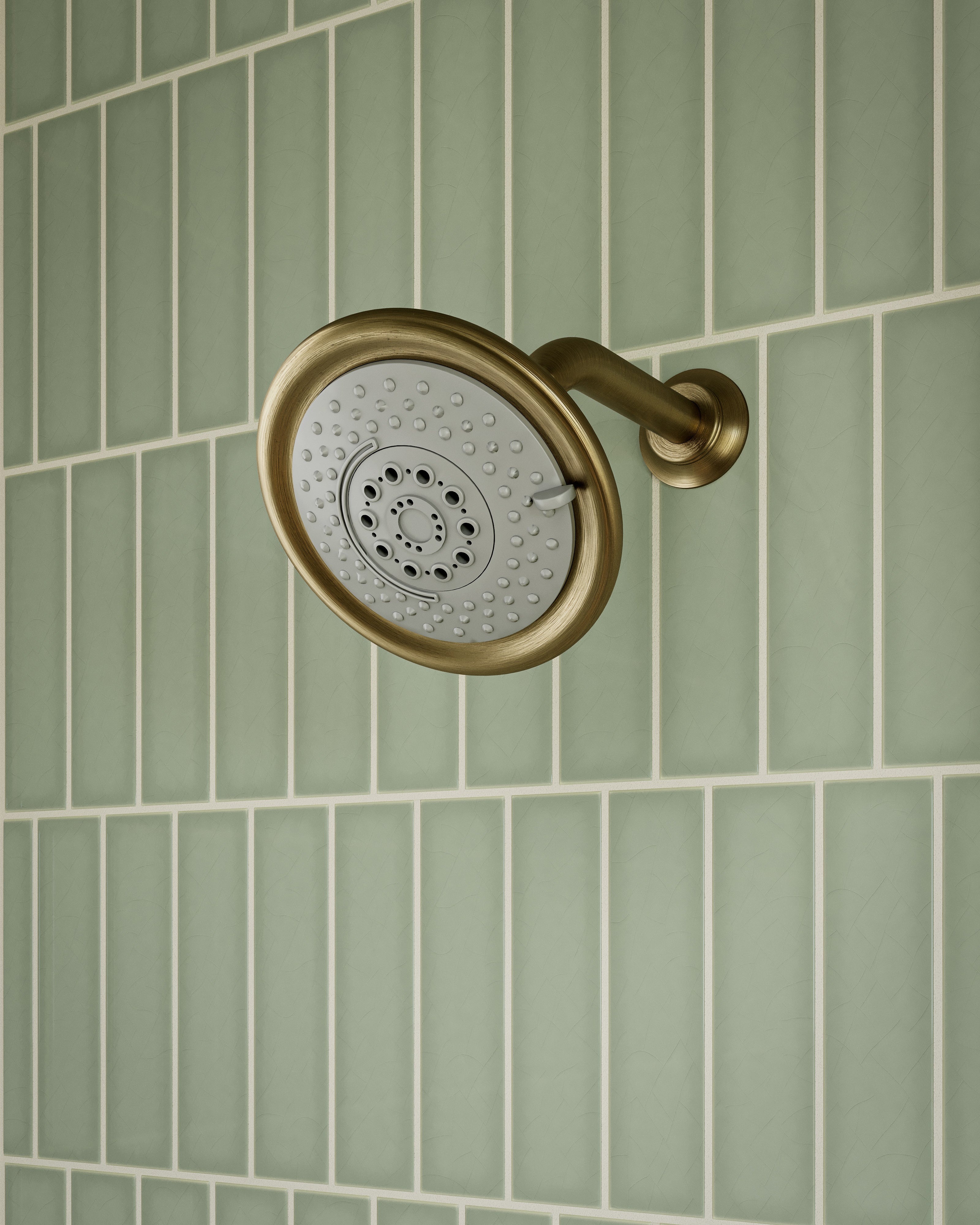 Emerson 45-Degree 8" Shower Arm with Flange in Antique Brass