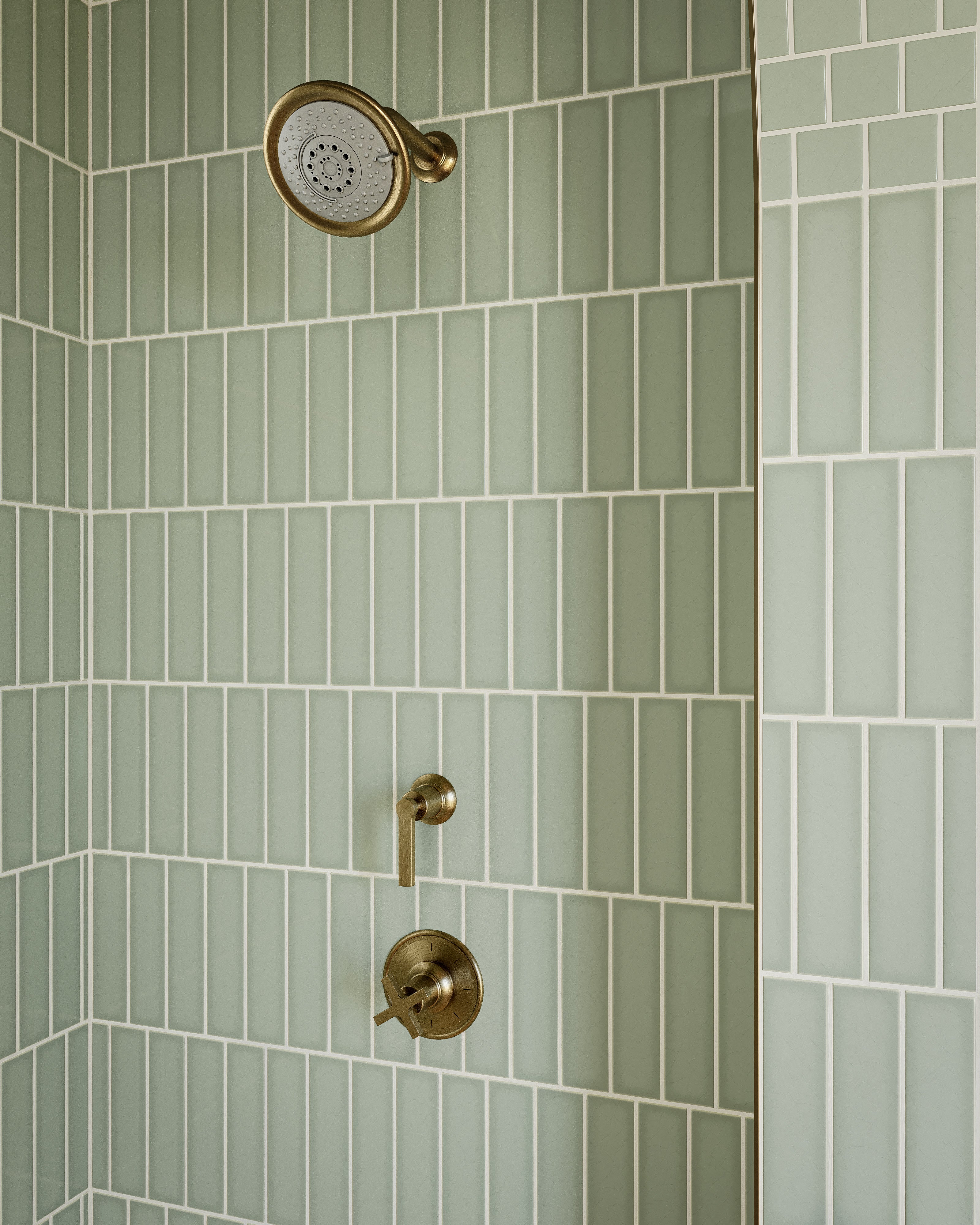 Emerson One Handle Wall Mount Diverter/Volume Control Shower Trim with Classic Lever Handle in Antique Brass