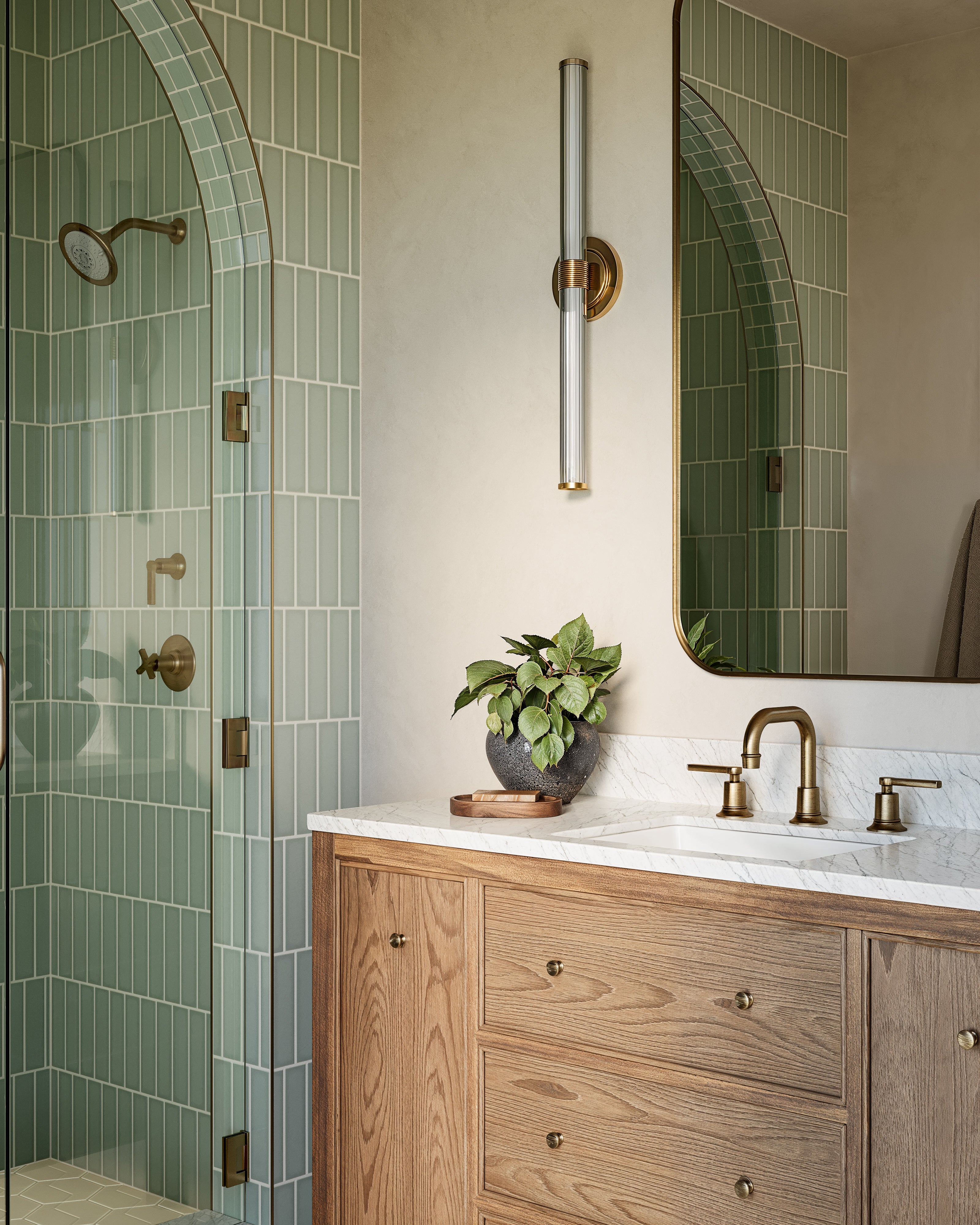 Emerson Two Handle Deck Mount Squaretop Lavatory Faucet with Classic Lever Handles in Antique Brass