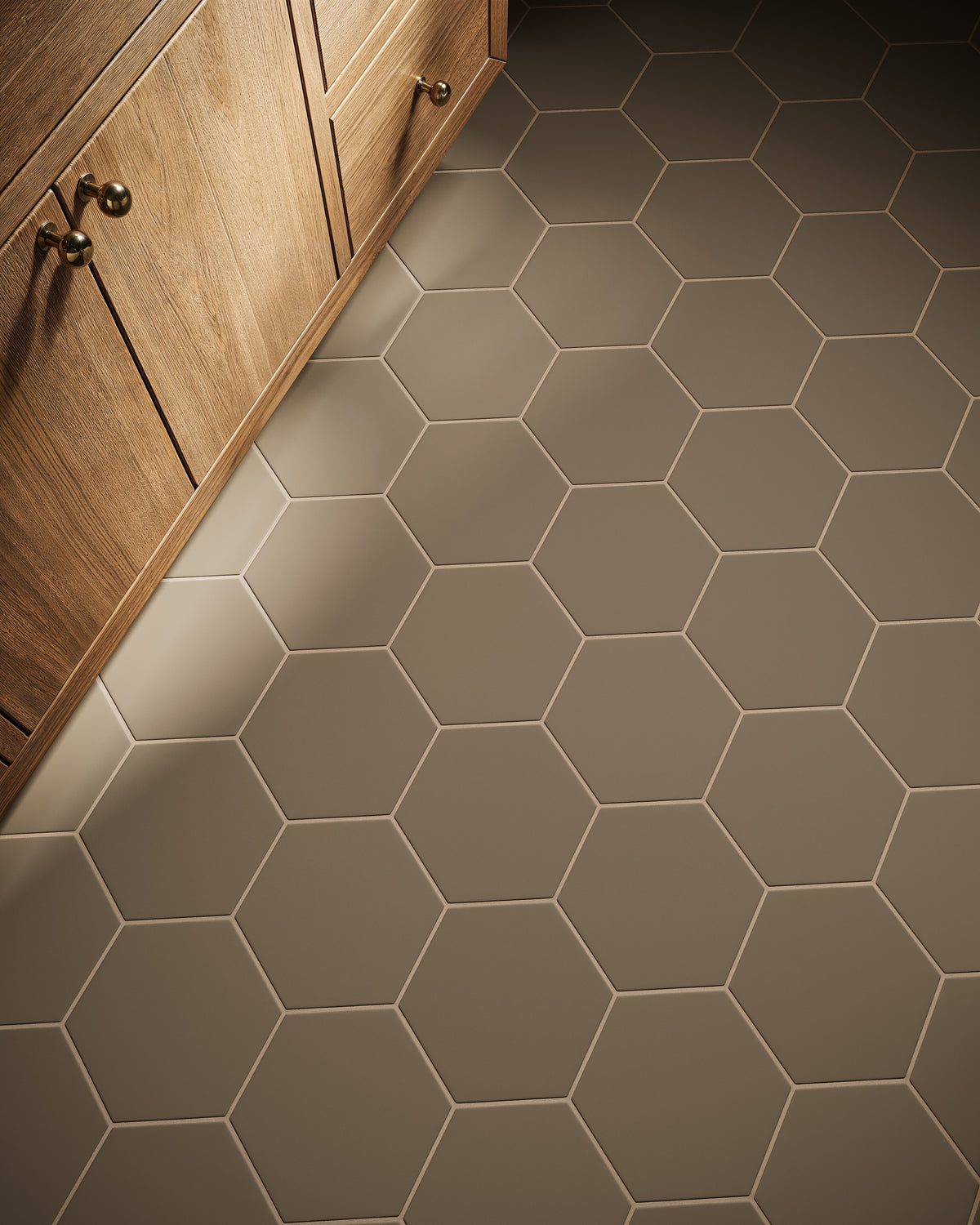 8" Hexagon Original Ceramic Tile in Sandstone Matte