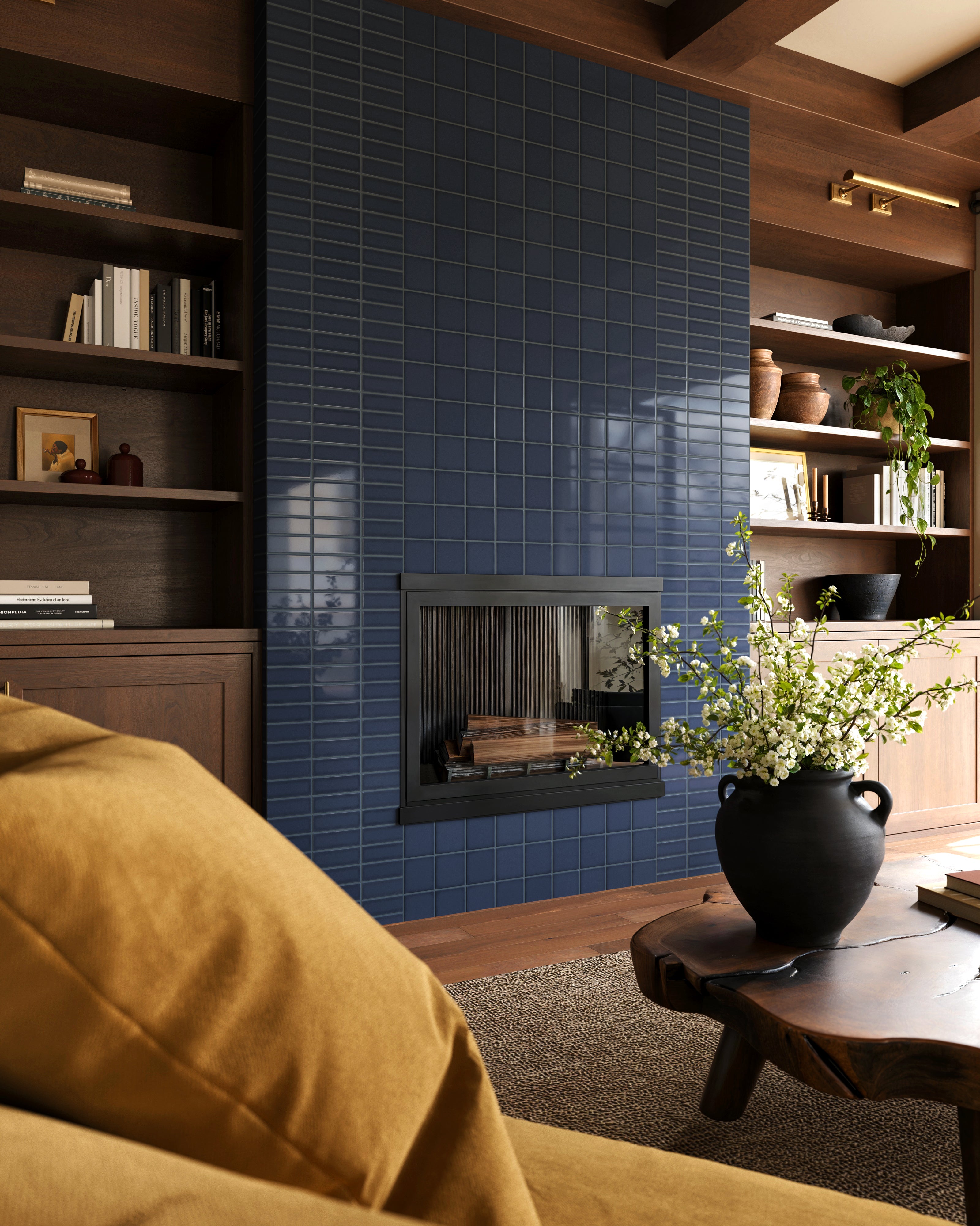 4x4 Original Ceramic Tile in Slate Blue Gloss
