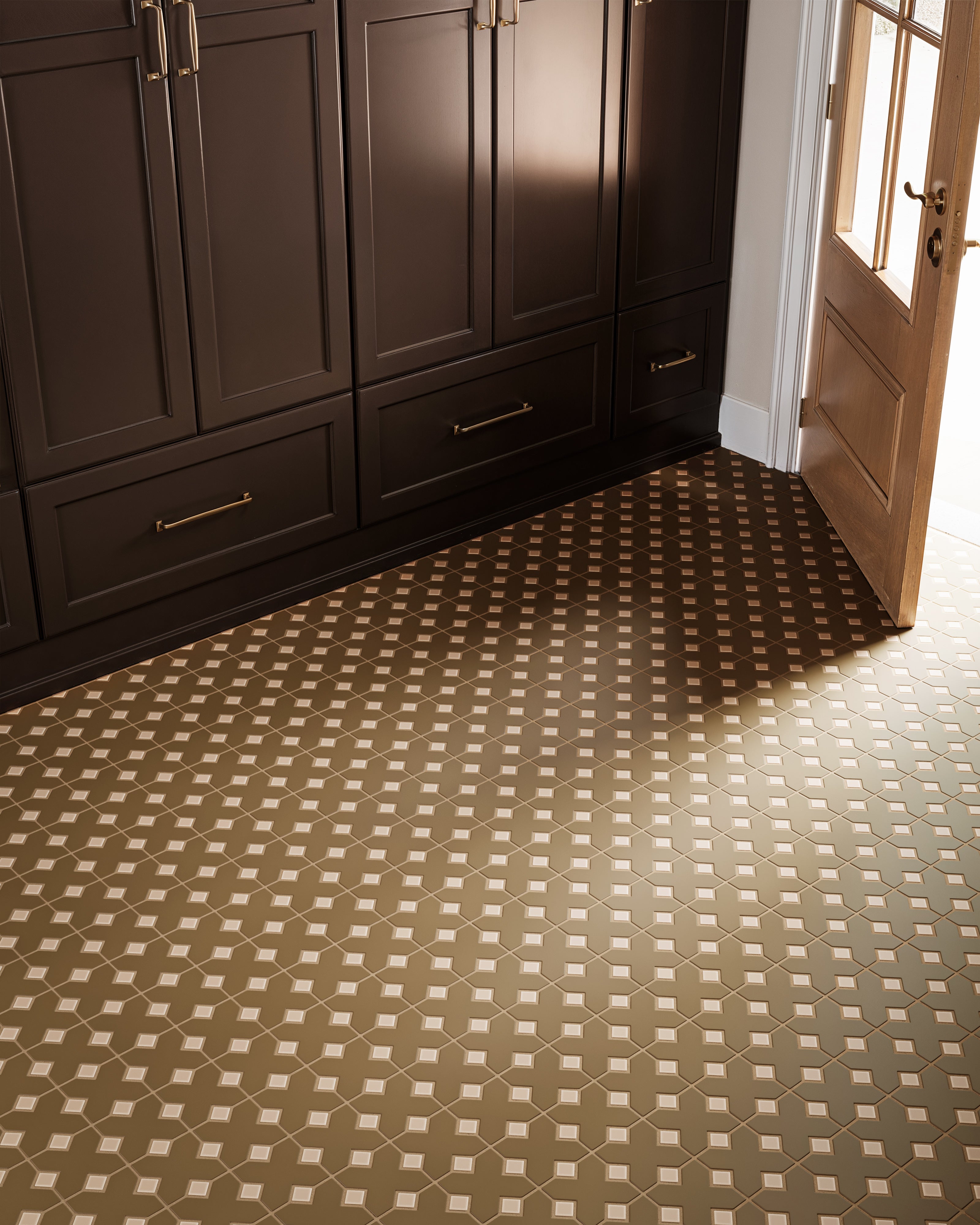 Hacienda Sheeted Original Ceramic Tile in Chaparral Matte & Sweet Pea Matte