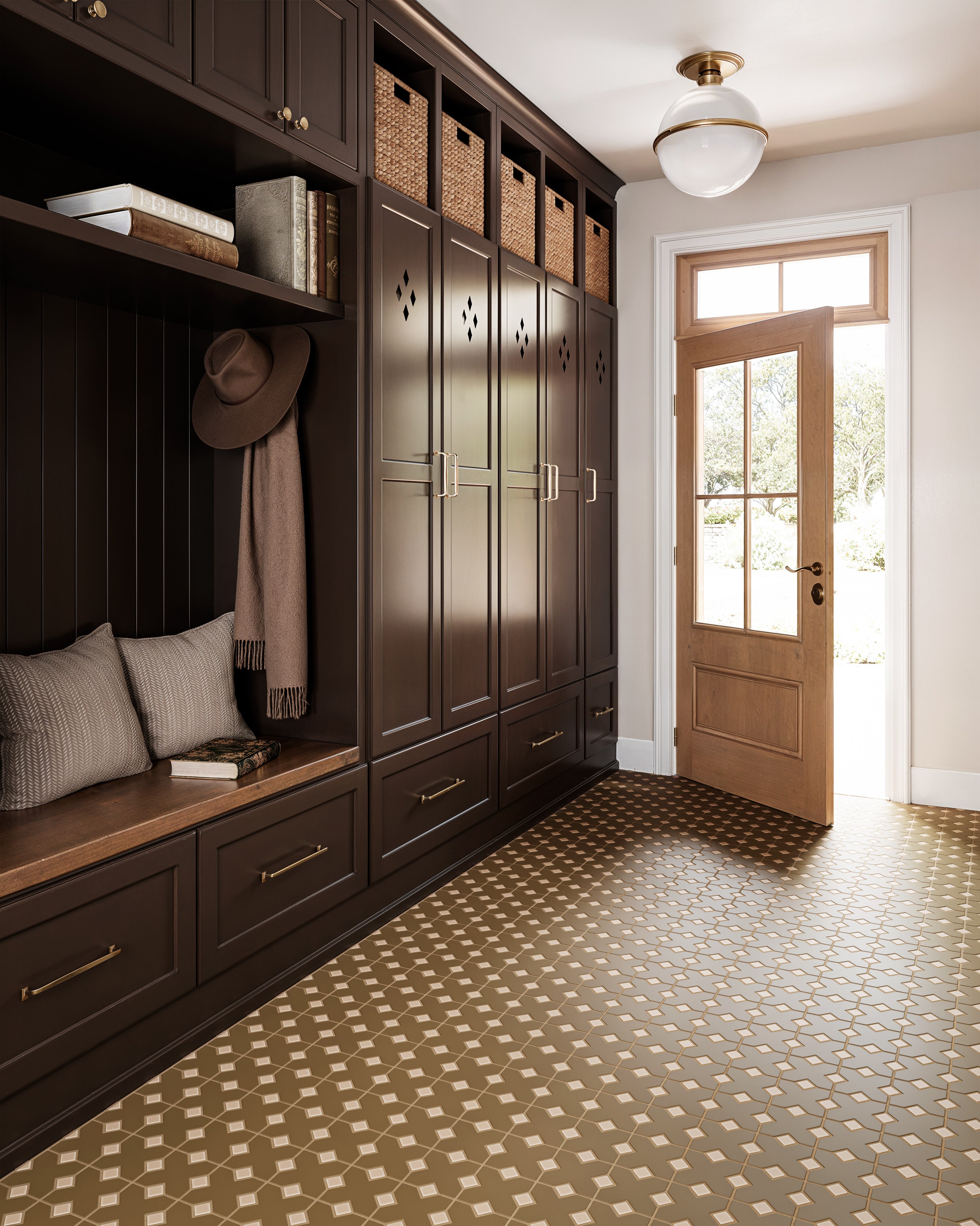 Hacienda Sheeted Original Ceramic Tile in Chaparral Matte & Sweet Pea Matte