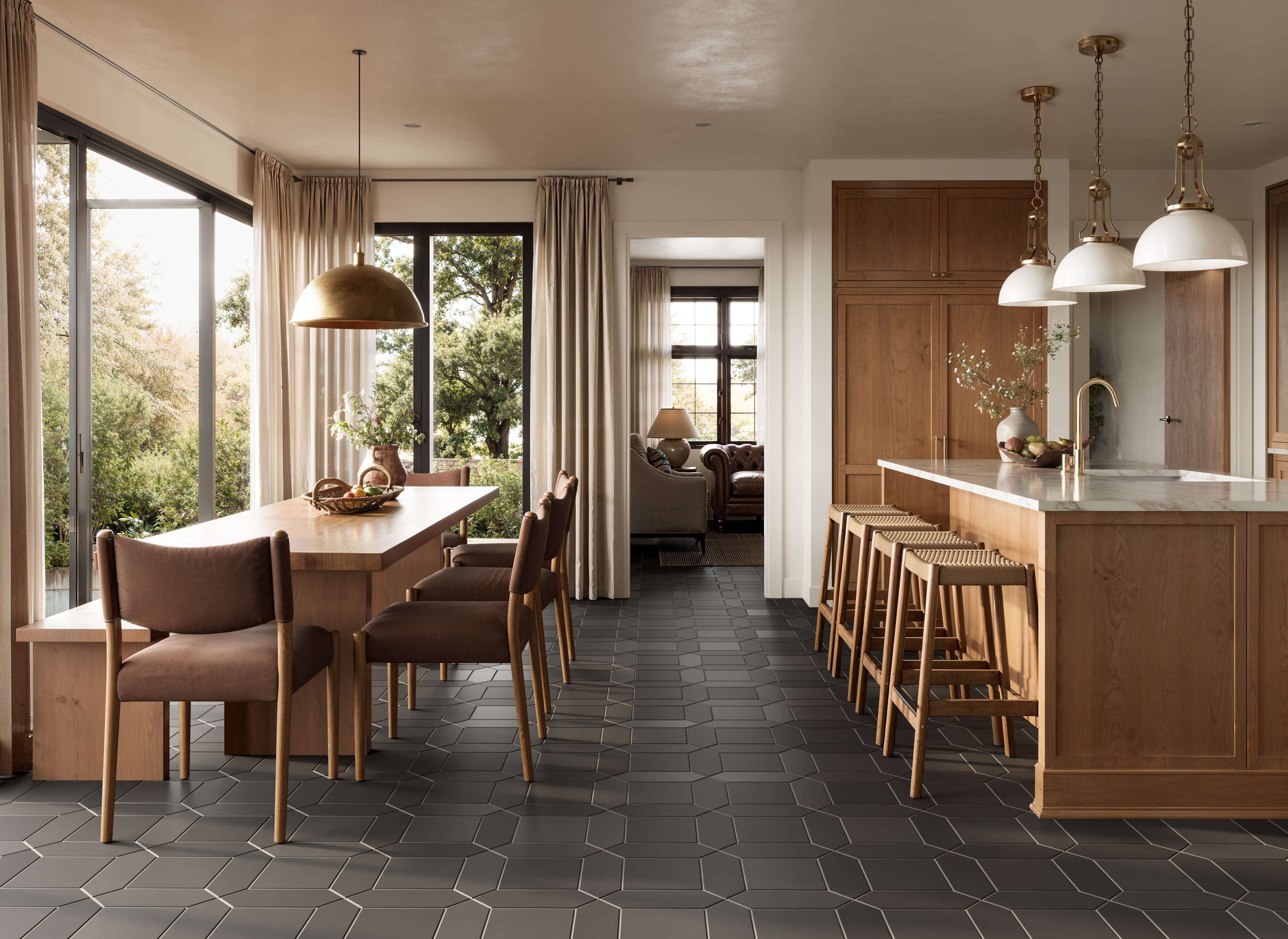 Atrium Original Ceramic Tile in Graphite