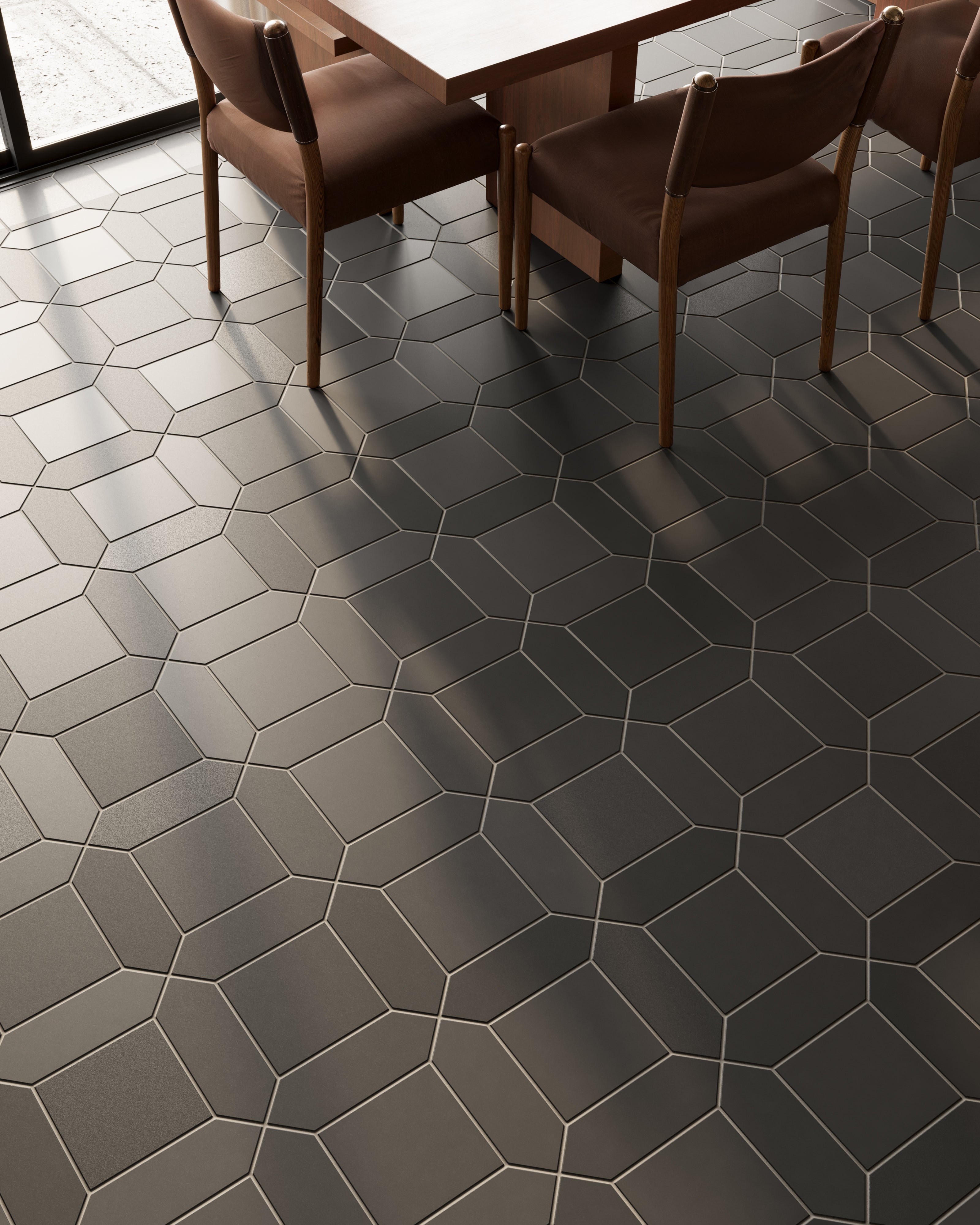 Atrium Original Ceramic Tile in Graphite