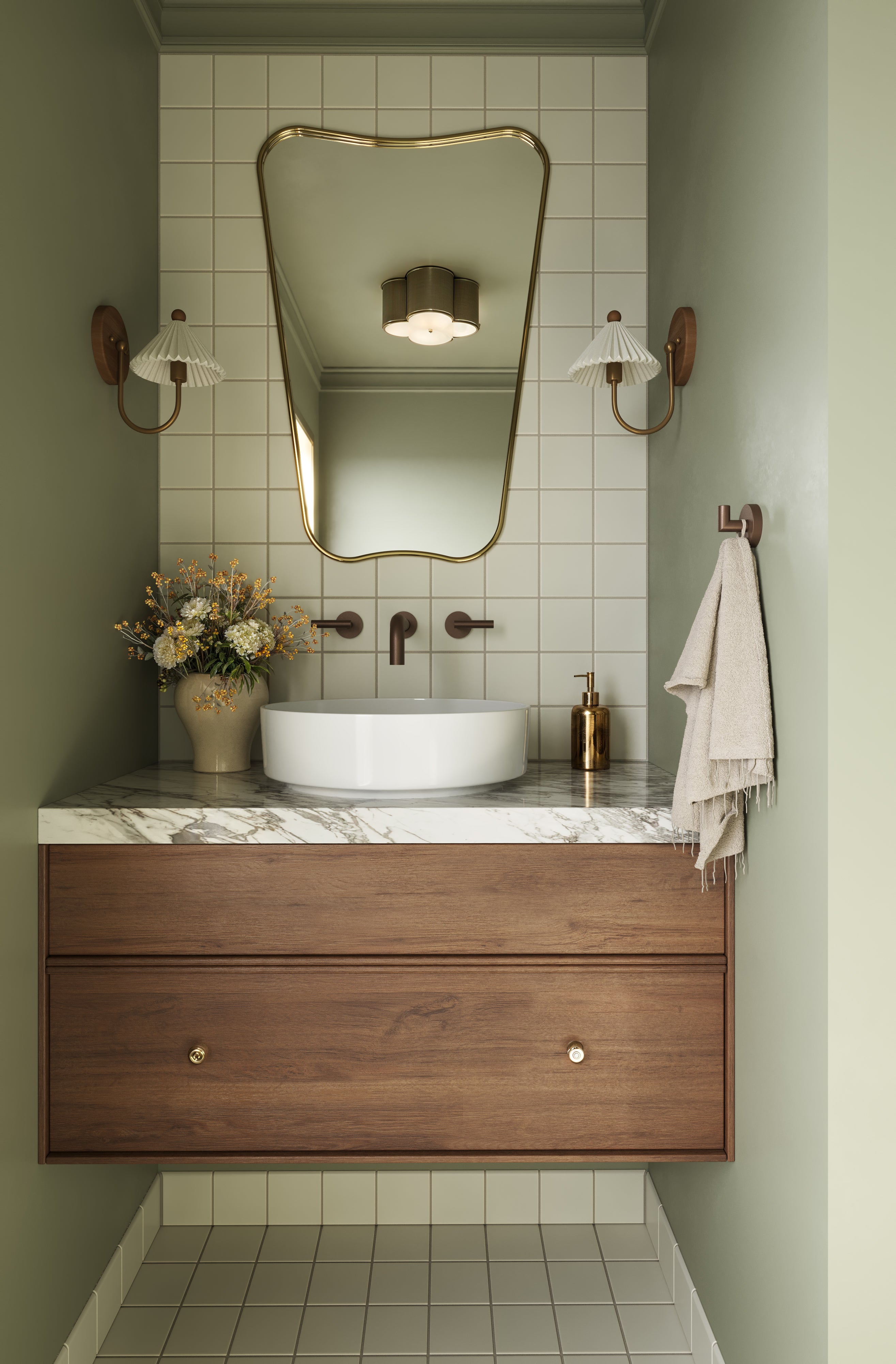 4x4 Original Ceramic Tile in Limewash Matte