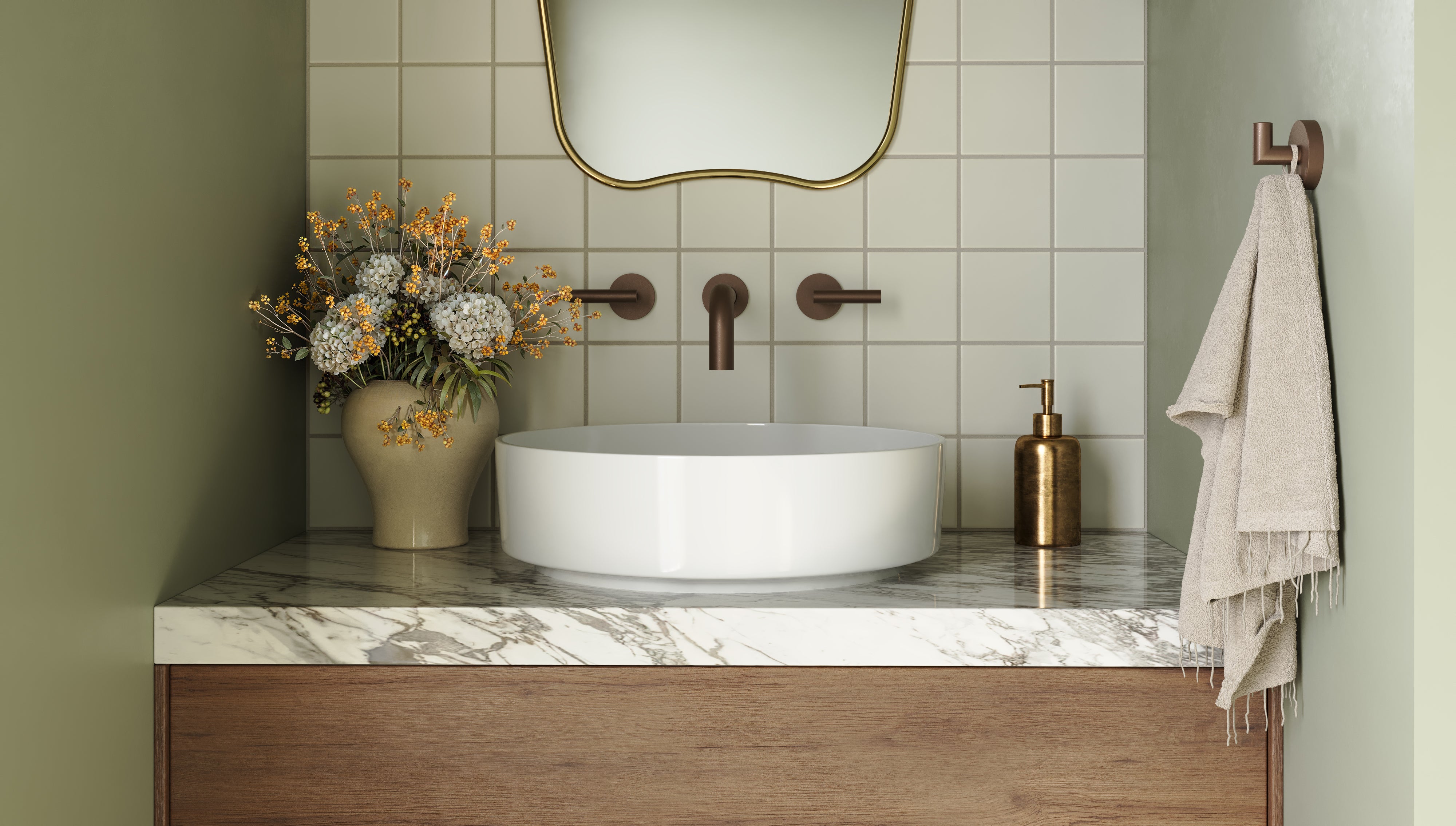 Contour Robe Hook in Architectural Copper