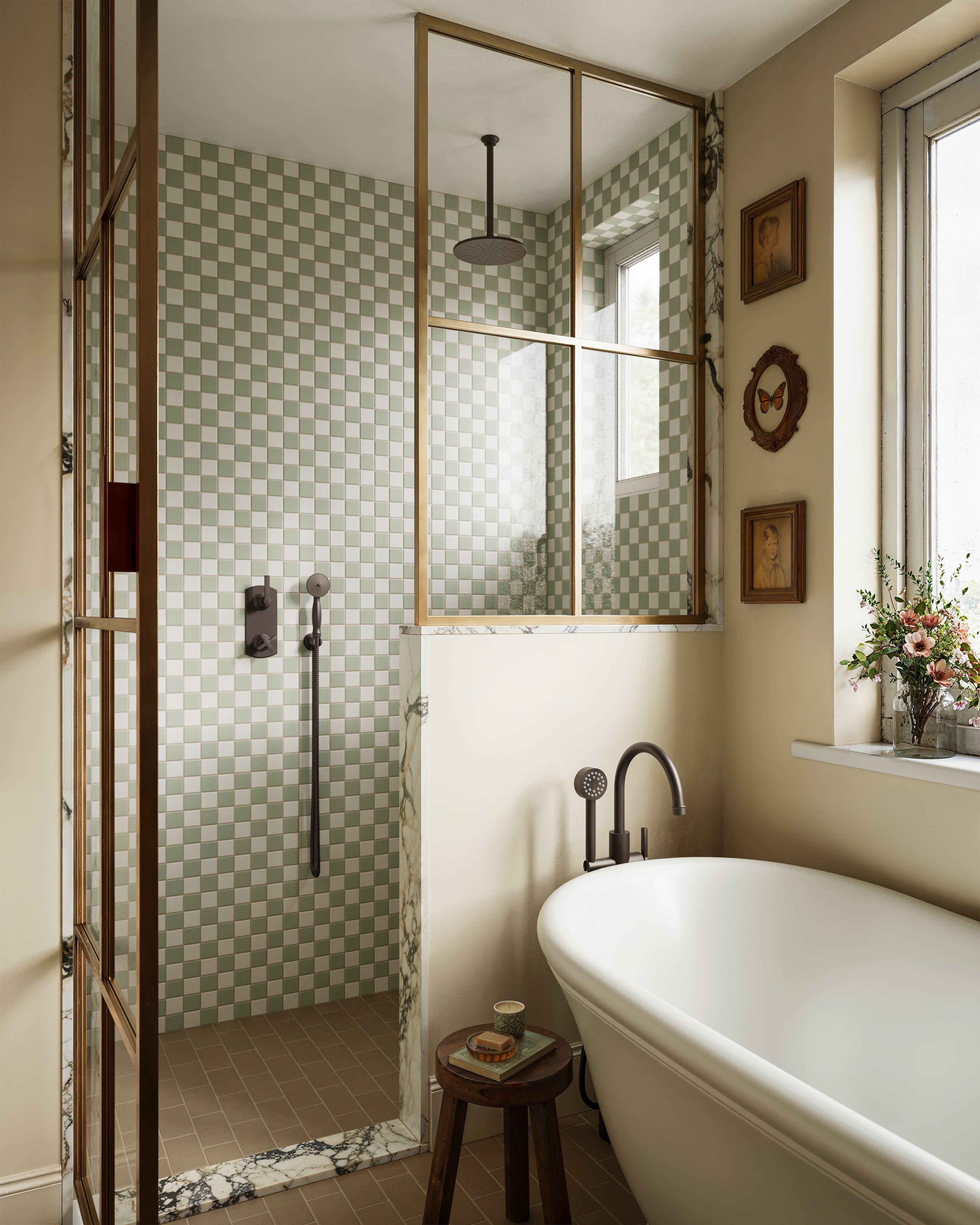 Emerson Wall Elbow with Hook Kit - Less Hand Shower in Architectural Copper