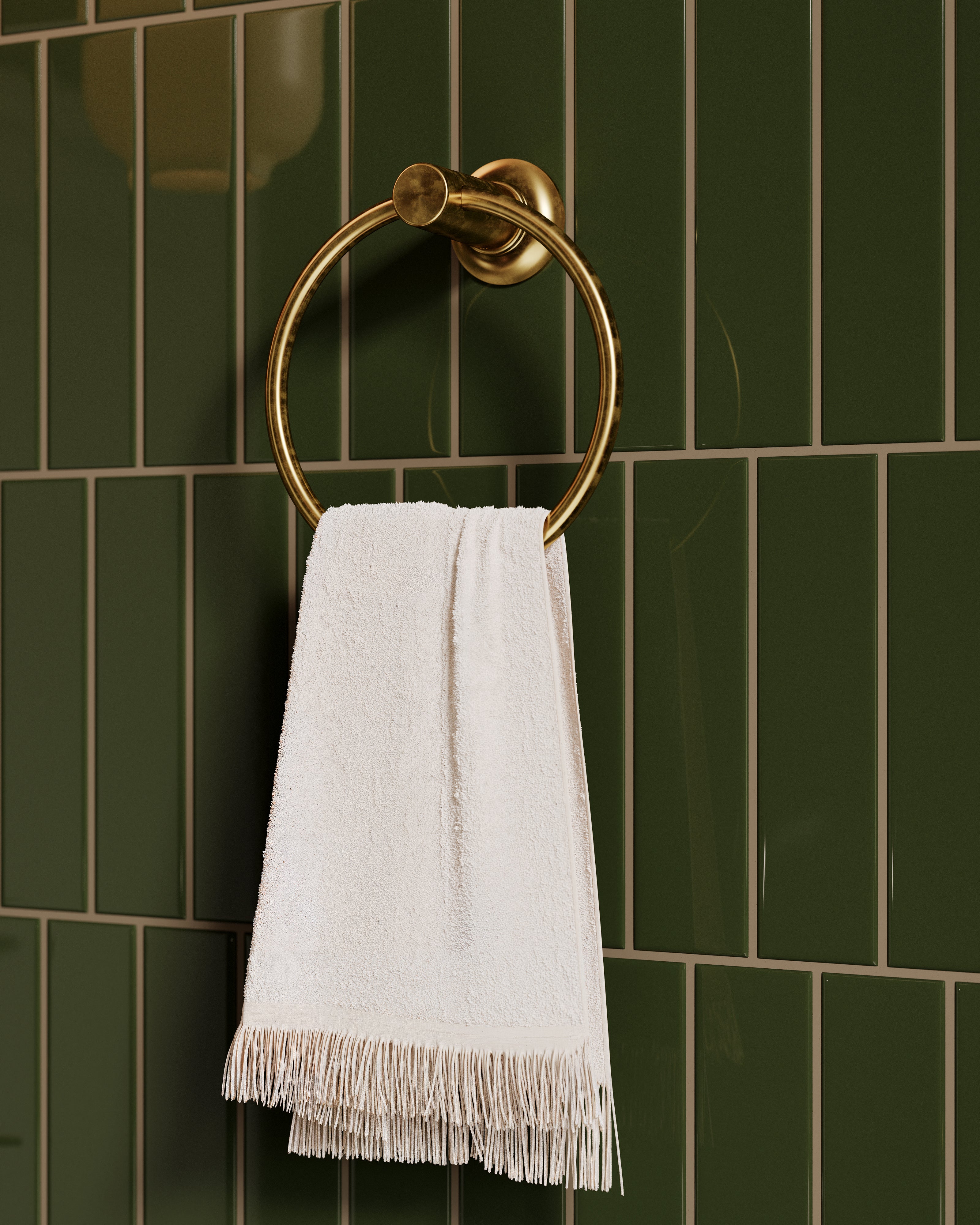 Emerson Towel Ring in French Brass