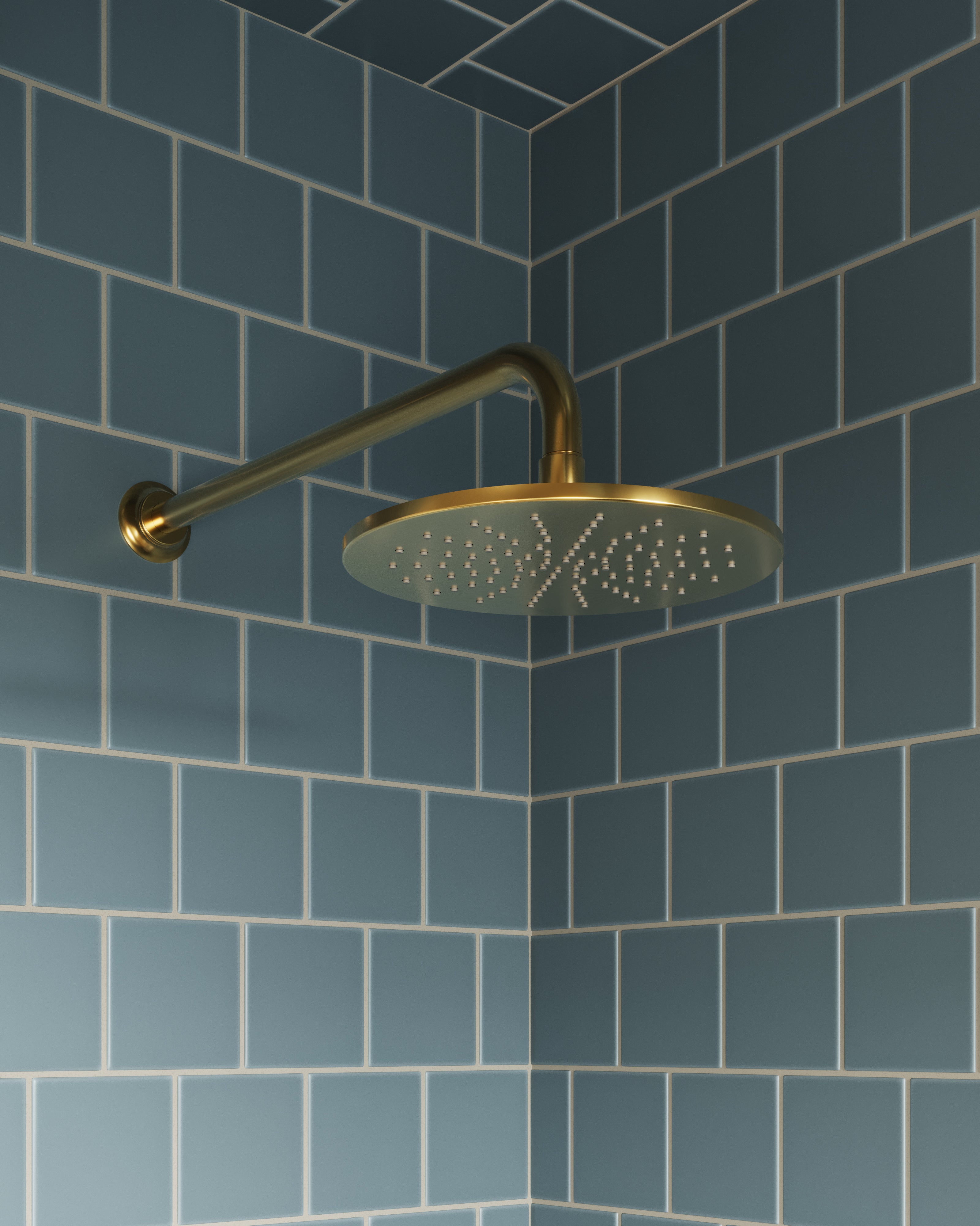 Emerson 90-Degree 16" Shower Arm with Flange in Uncoated Polished Brass