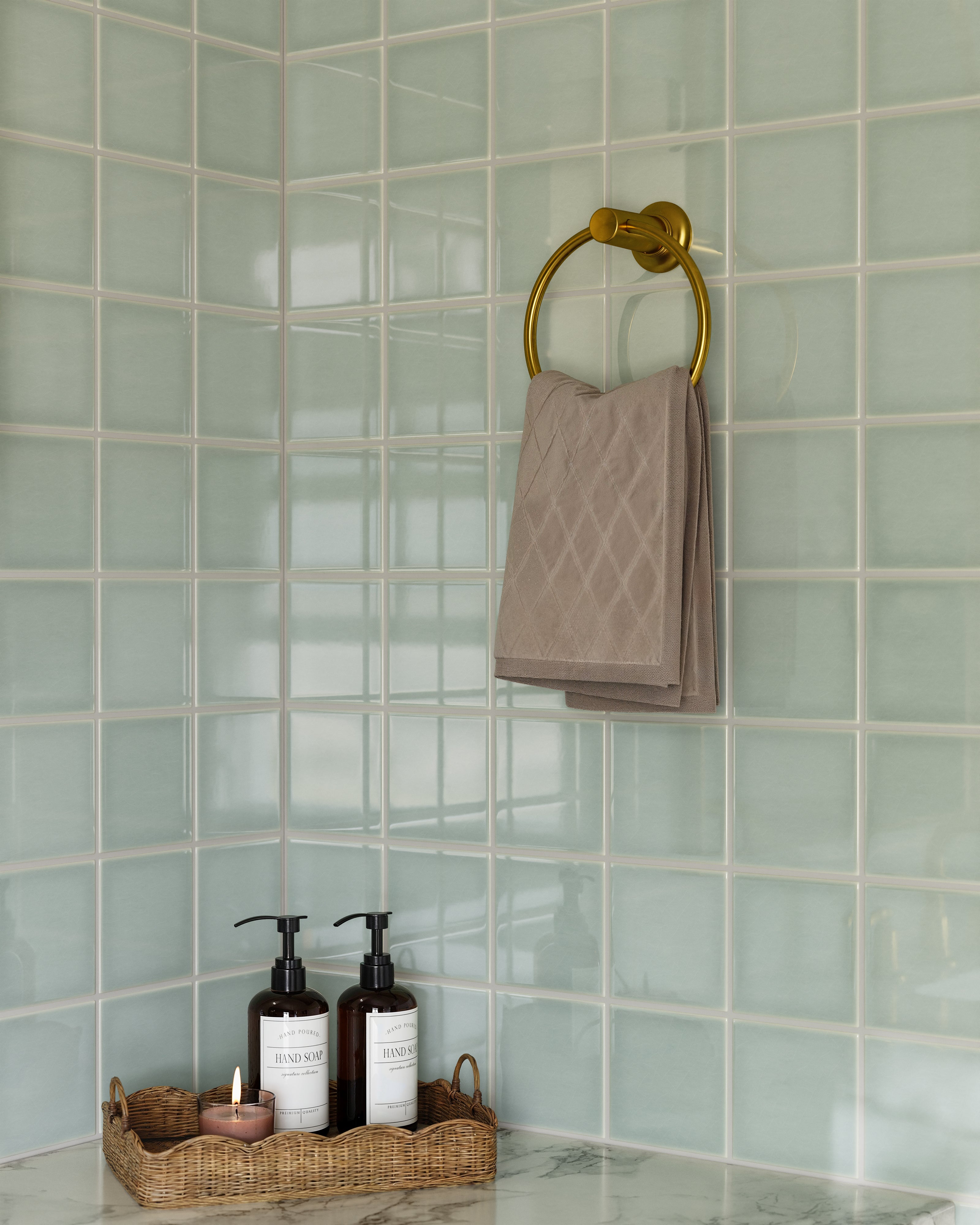 Emerson Towel Ring in French Brass