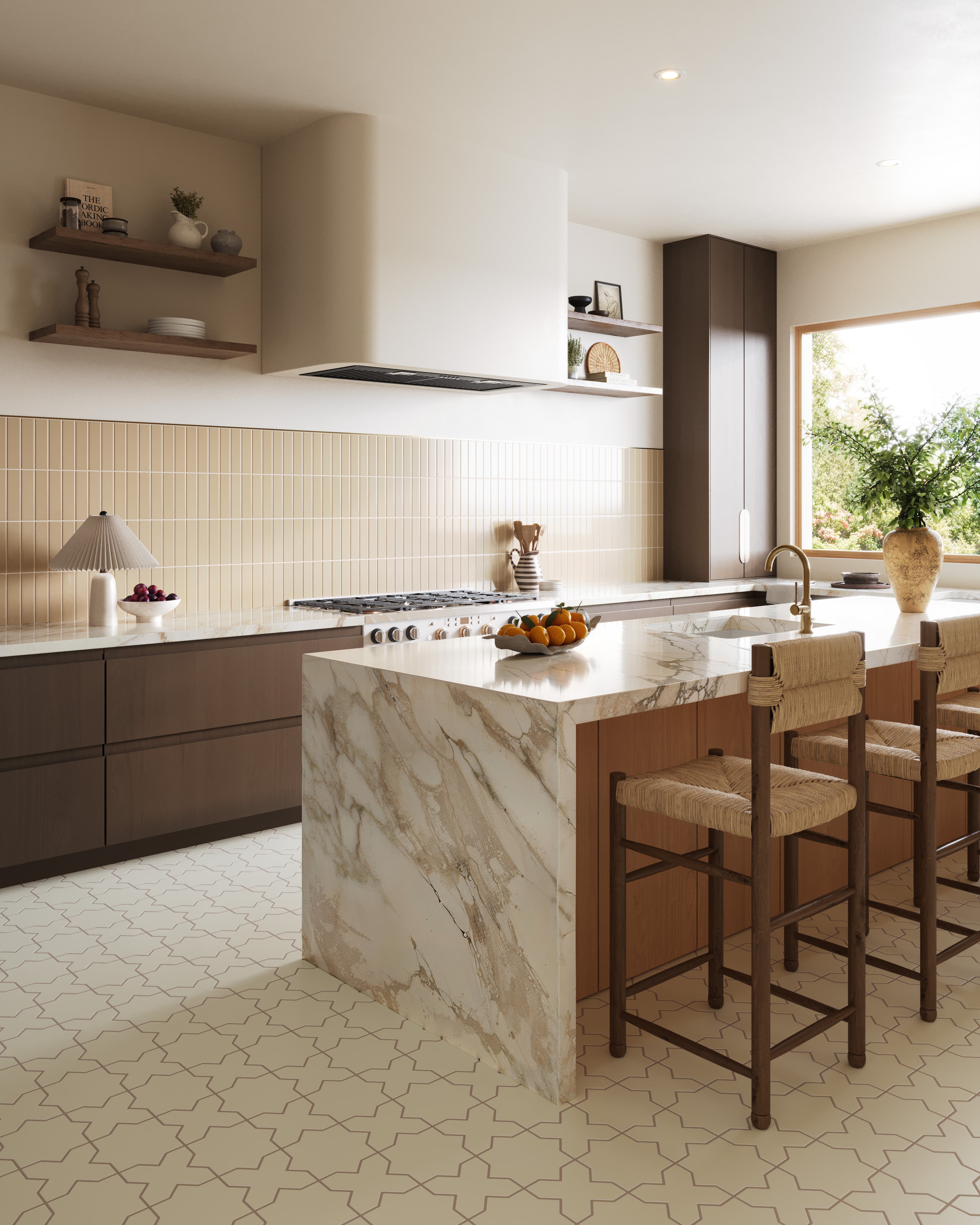 Star & Cross Original Ceramic Tile in Sand Dune Matte