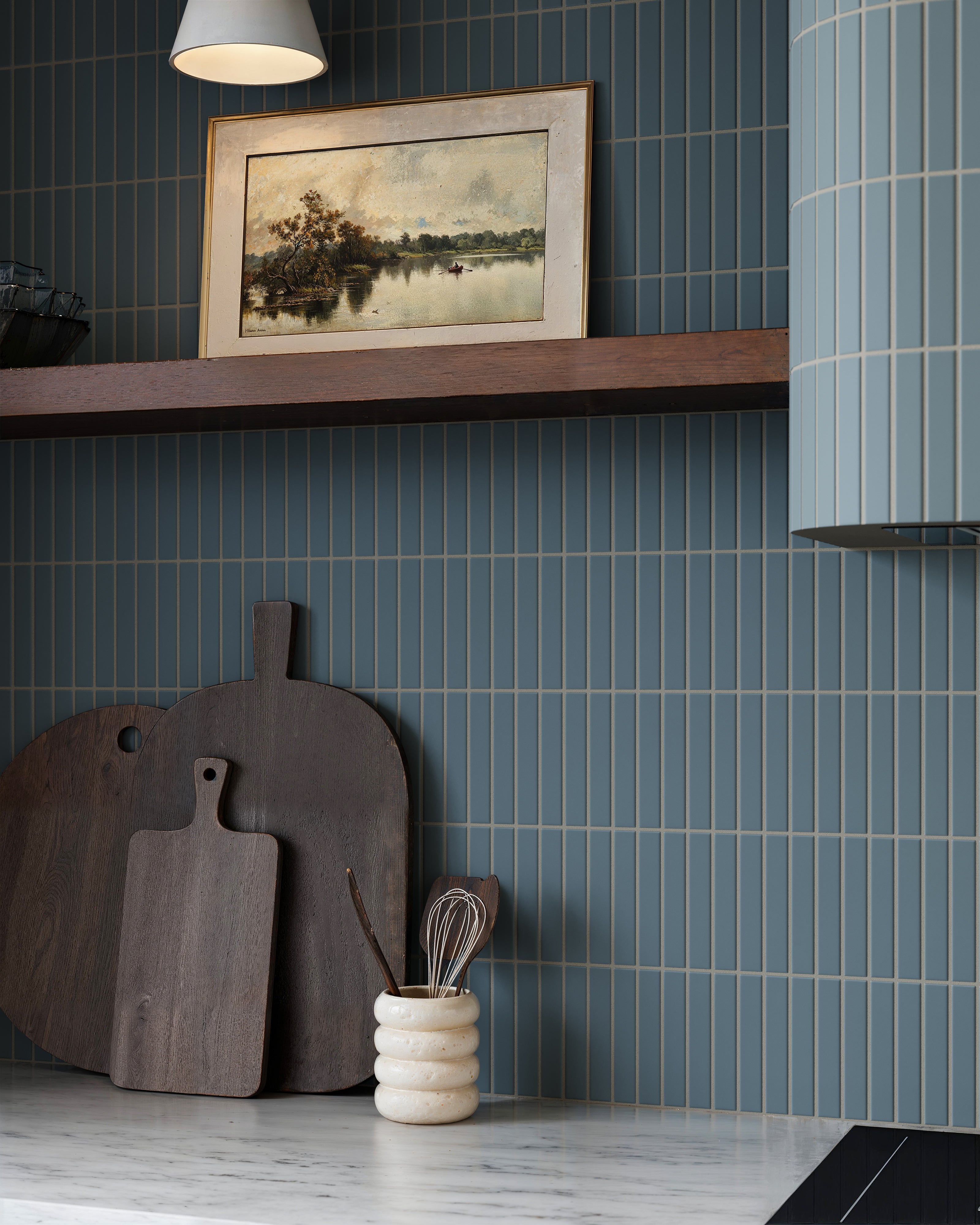 1x6 Straight Set Sheeted Original Ceramic Mosaic Tile in Nautical Matte